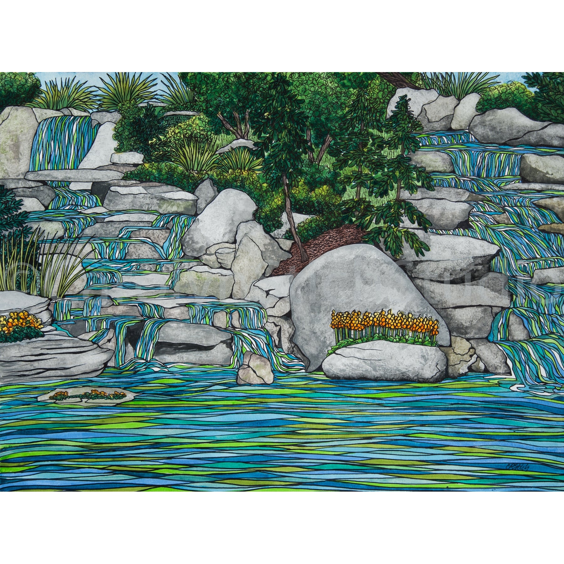Peace of Mind, rug hooking pattern