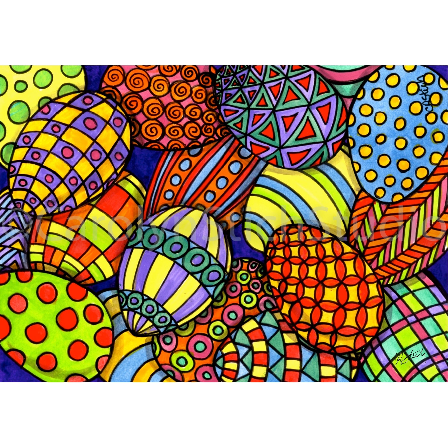 Spring Eggscellence, rug hooking pattern