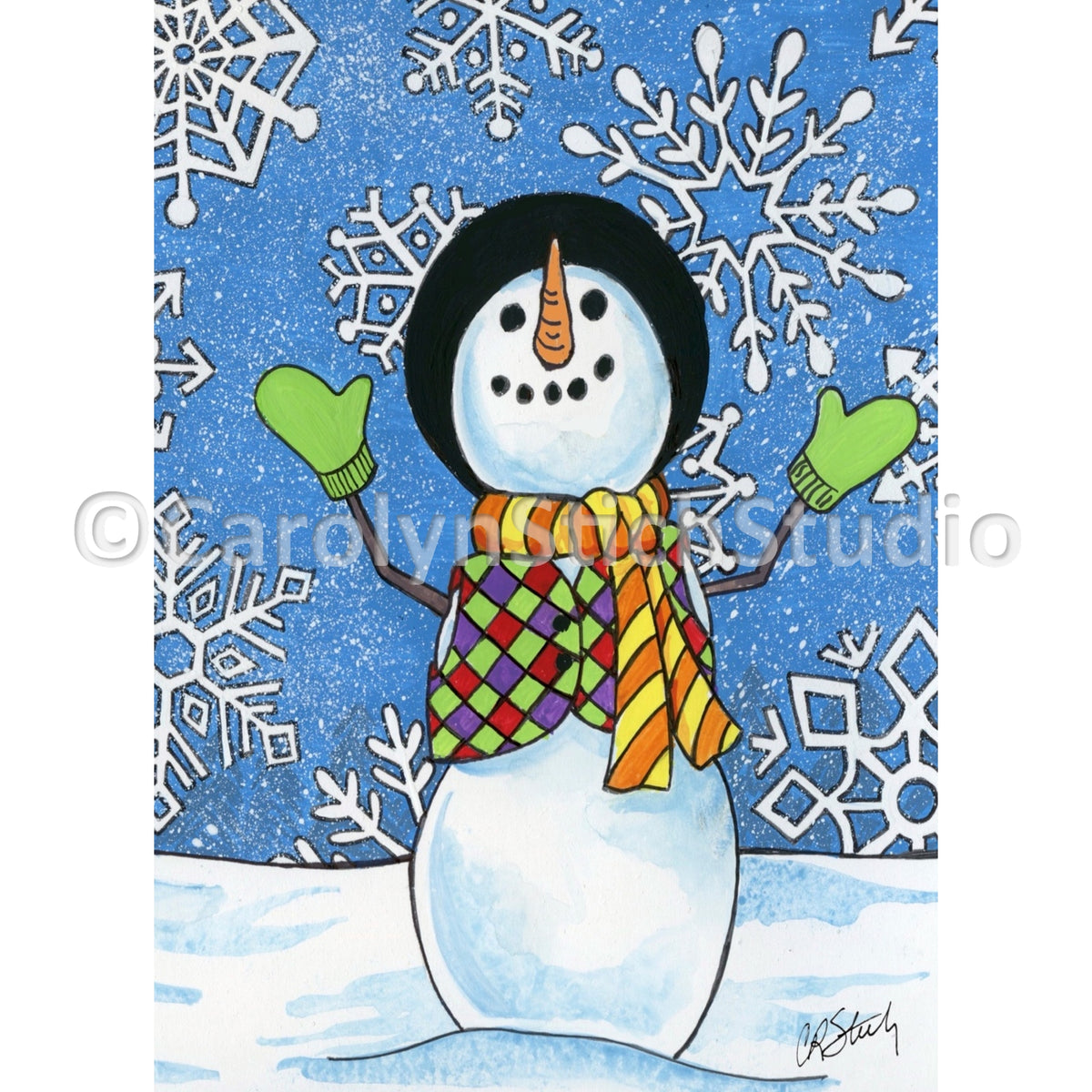 Let it Snow - Small, rug hooking pattern