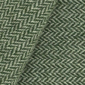 Forest Green & Natural Narrow Herringbone - by Dorr Mill Store