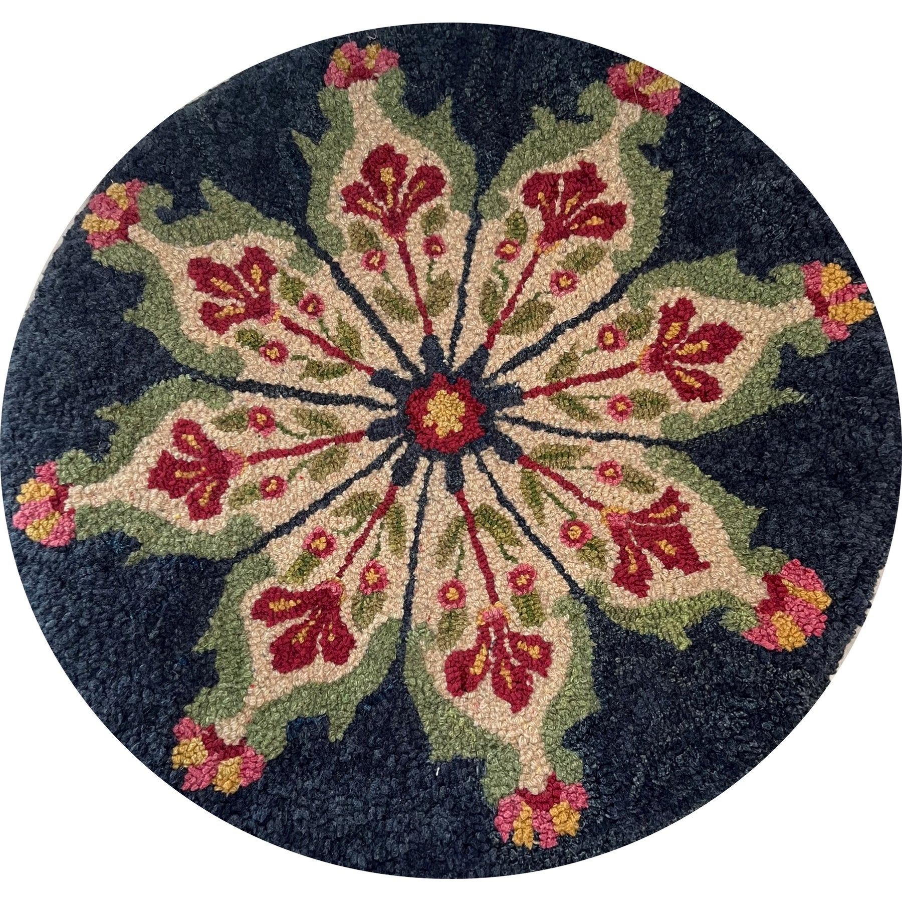 Tabriz, rug hooked by Lisa Cubellis