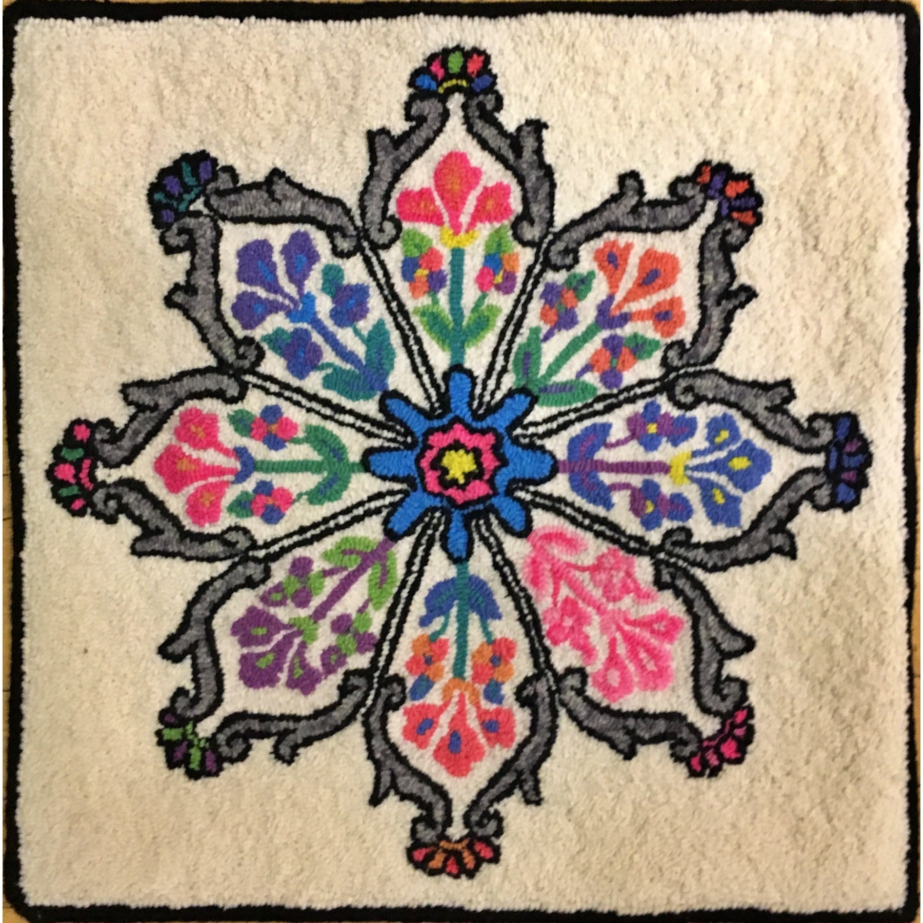 Tabriz, rug hooked by Stacey Van Dyne