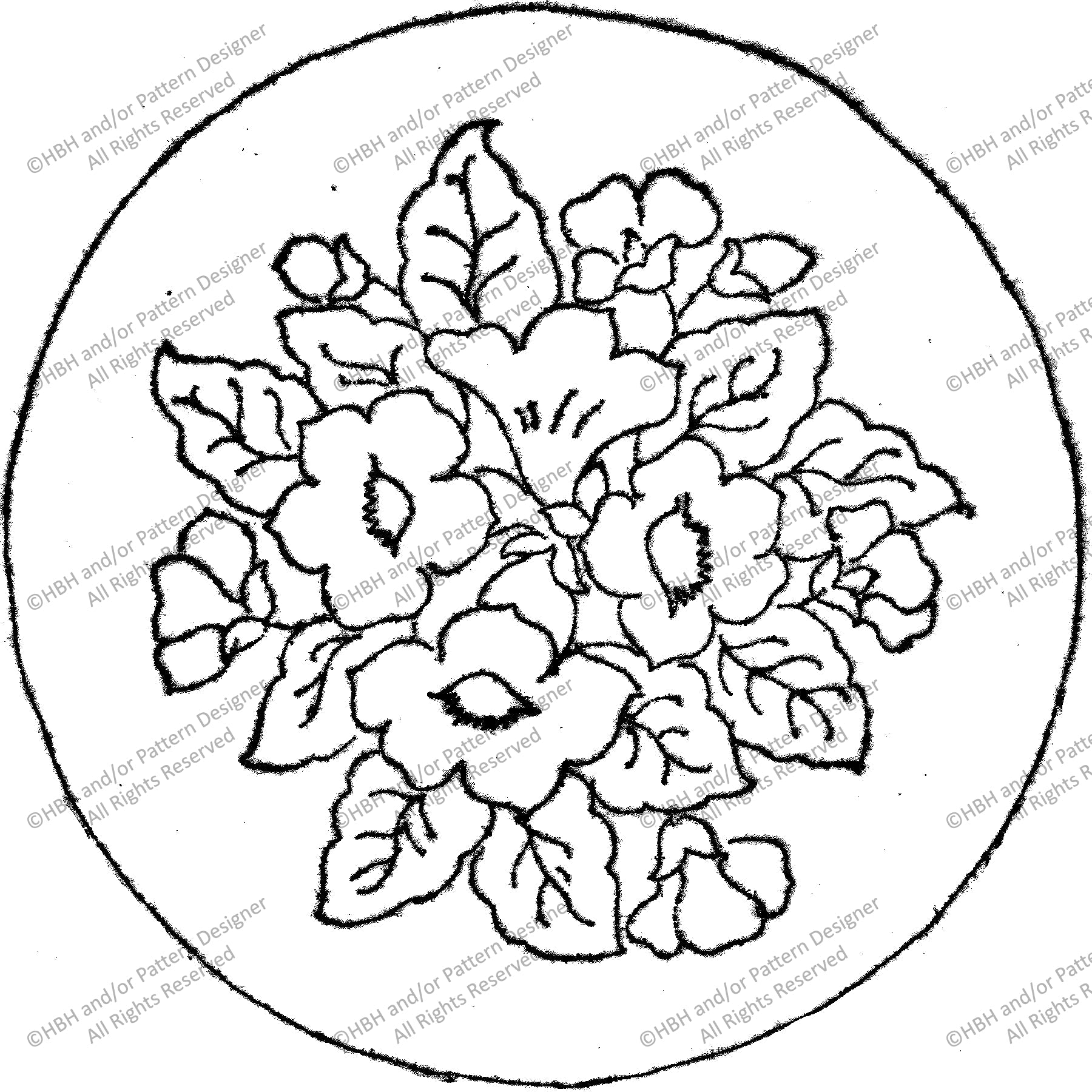 Lorna, rug hooking pattern