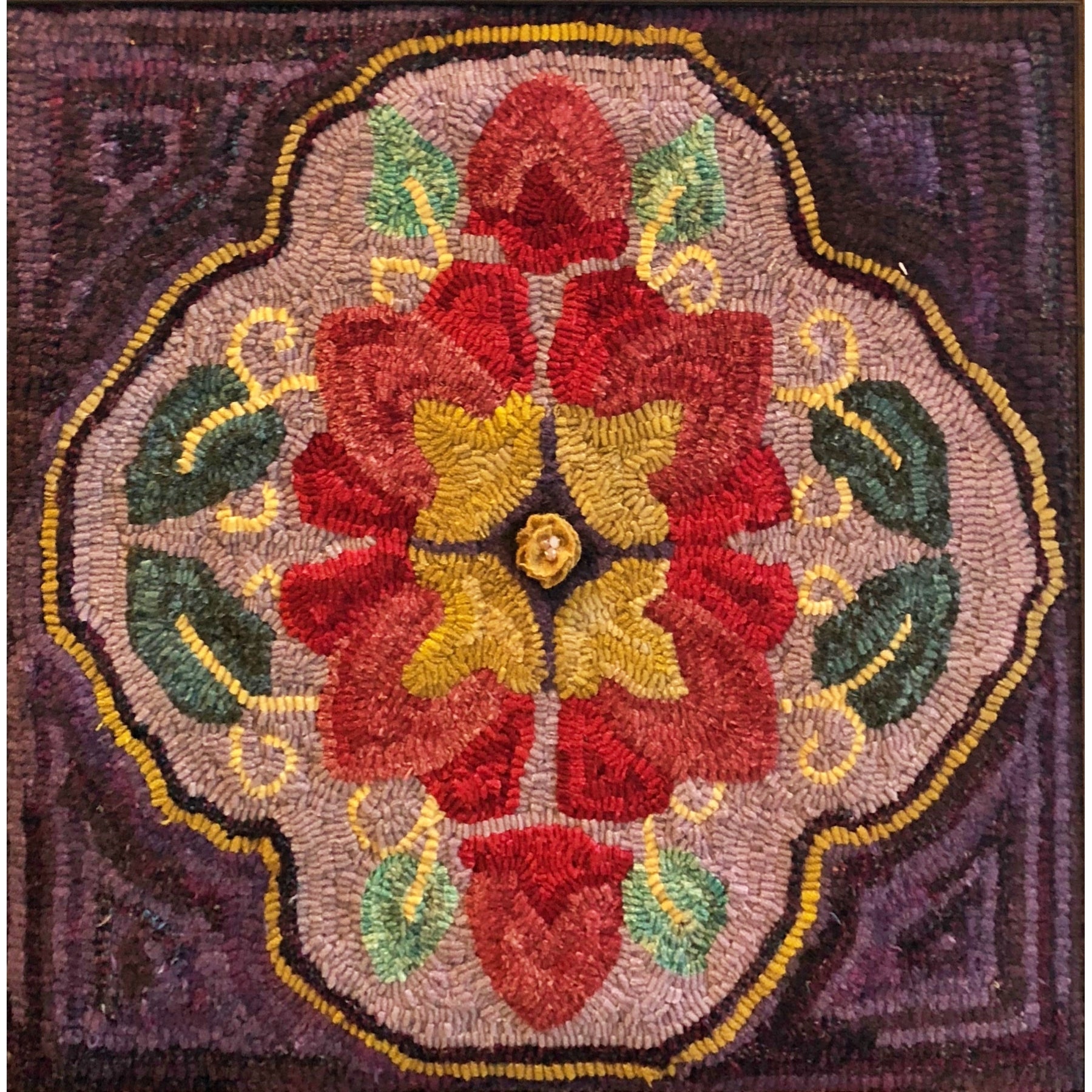 Early Persia, rug hooked by Lisa Hill