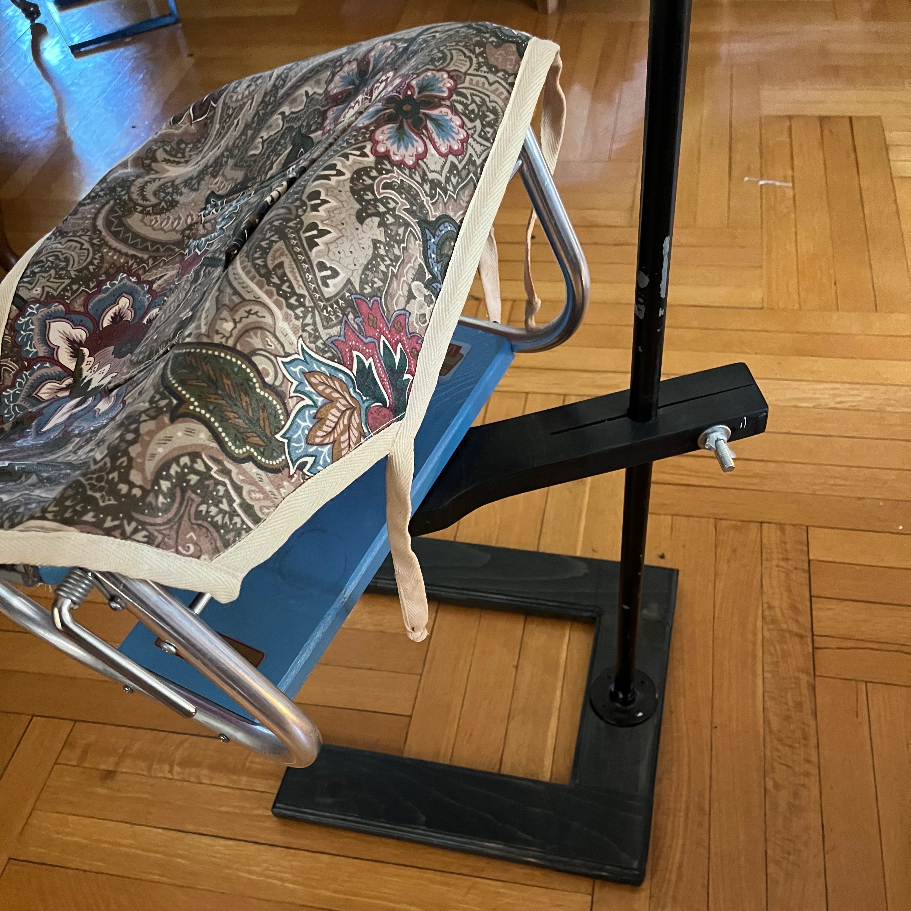 Used Puritan Rug Hooking Frame with Adjustable Black Stand & Cover