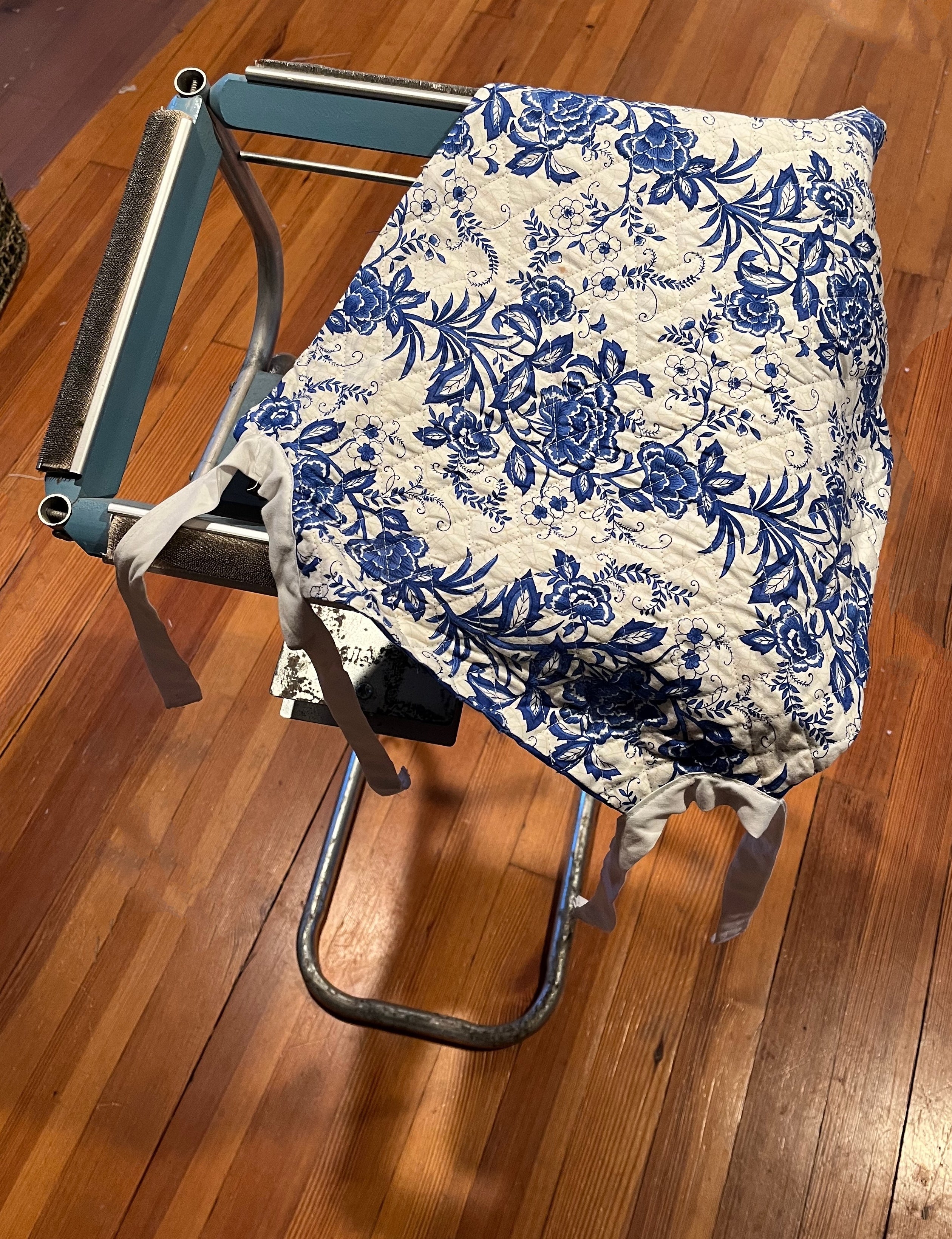Used Puritan Rug Hooking Frame with Adjustable Metal Stand & Cover
