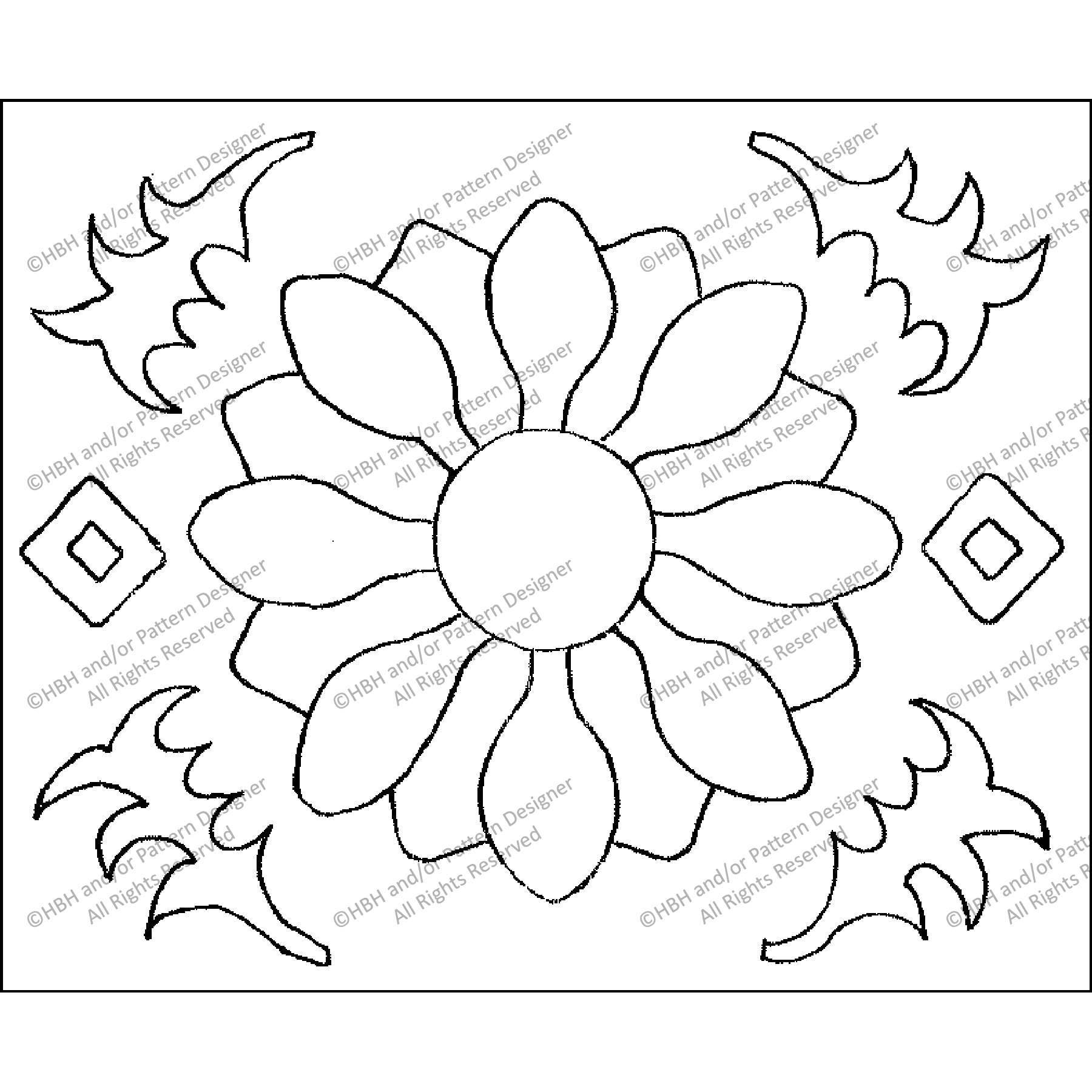 Multicolores Pattern #1 - Small, rug hooking pattern