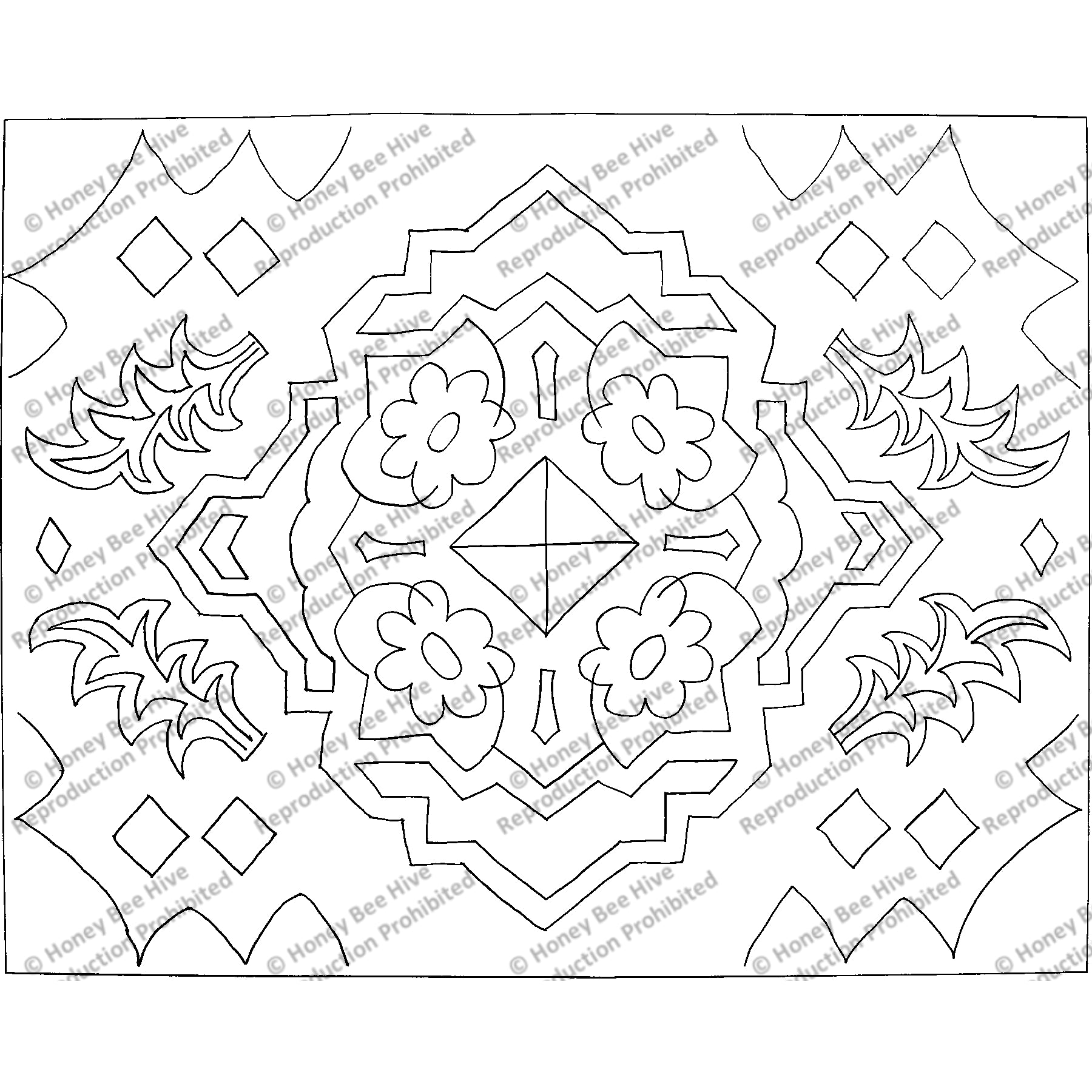 Multicolores Pattern #3, rug hooking pattern