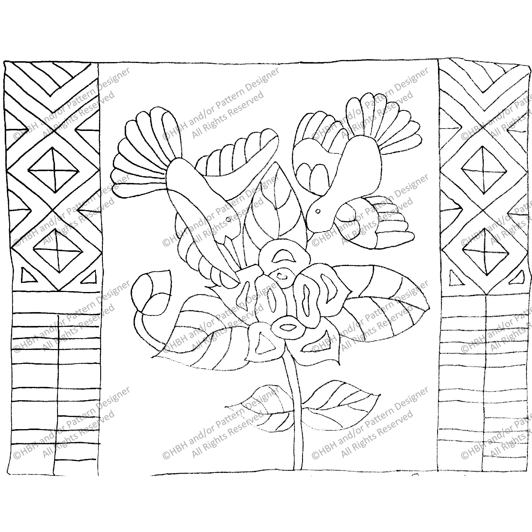 Multicolores Pattern #6, rug hooking pattern