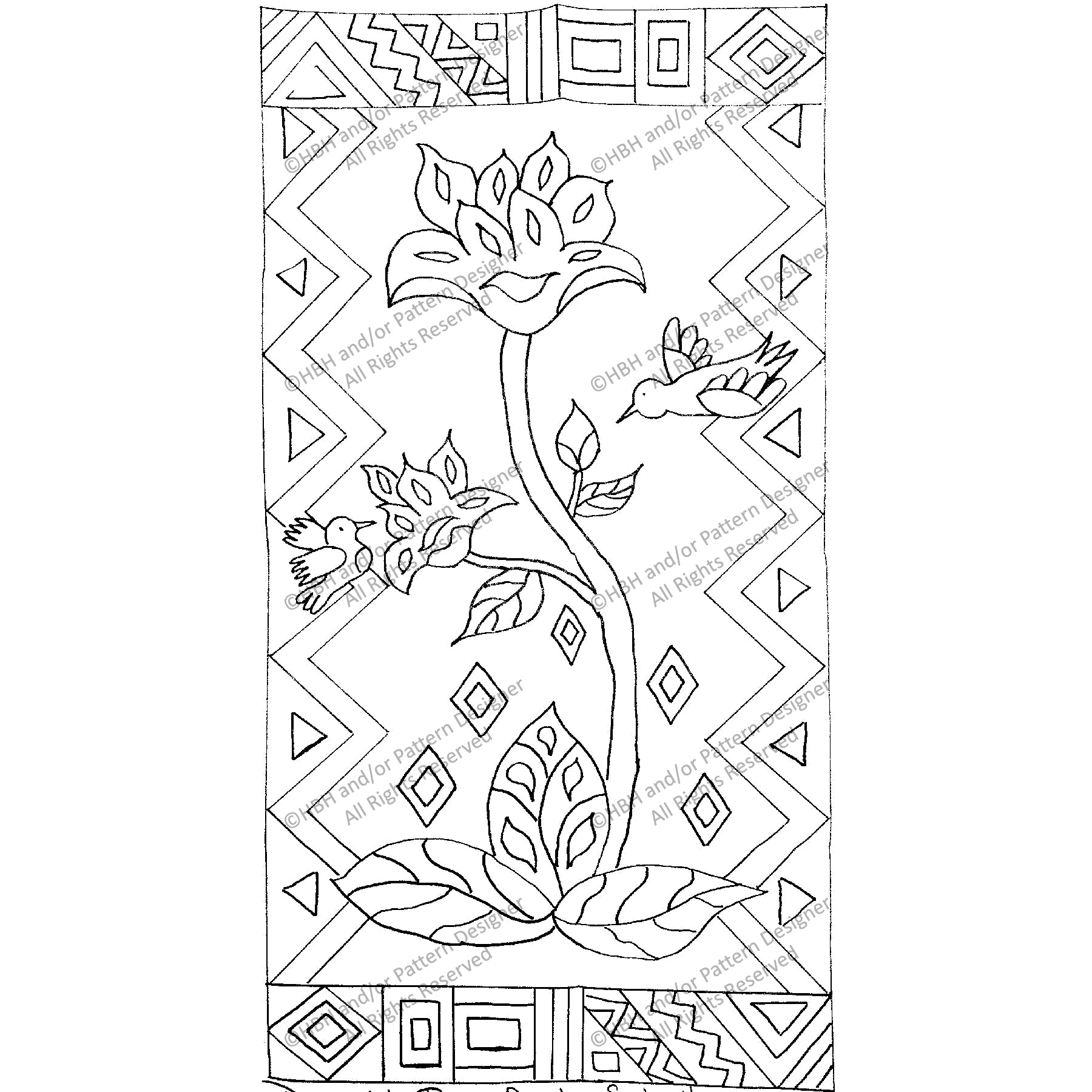 Multicolores Pattern #7, rug hooking pattern