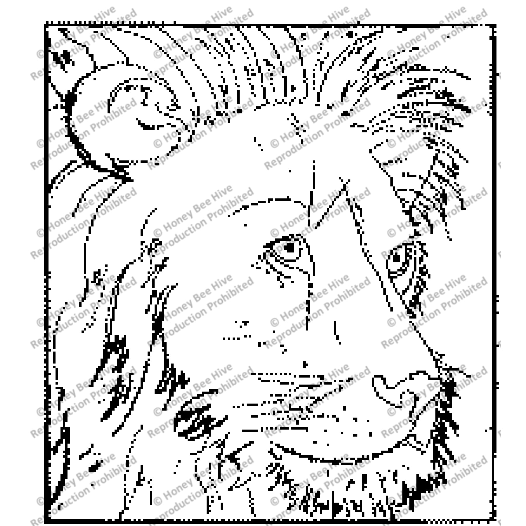 Sandy's Lion, rug hooking pattern