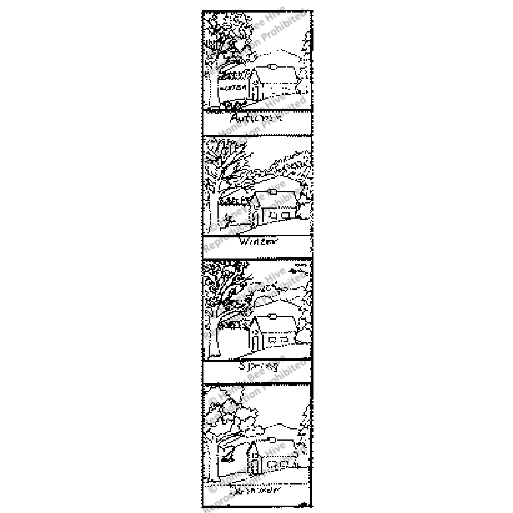Four Seasons Bell Pull, rug hooking pattern
