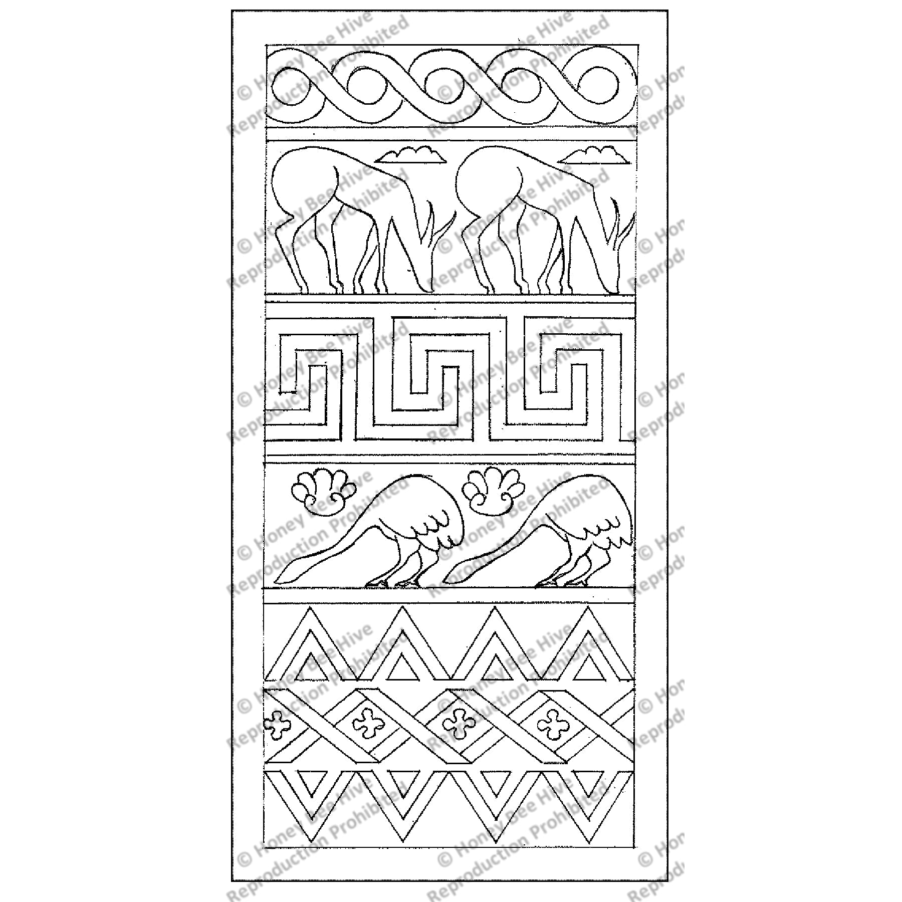 Euclid, rug hooking pattern