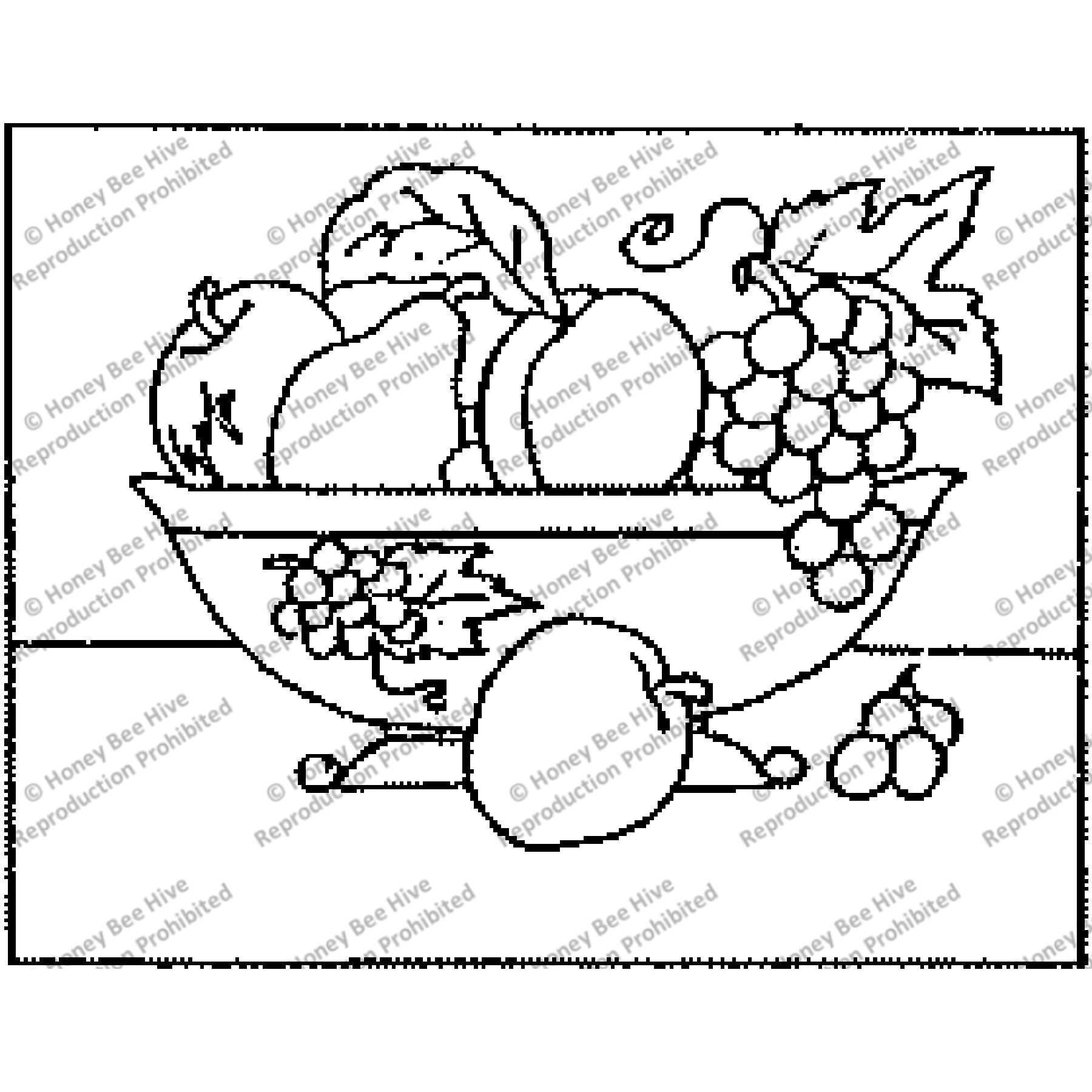 Compote, rug hooking pattern