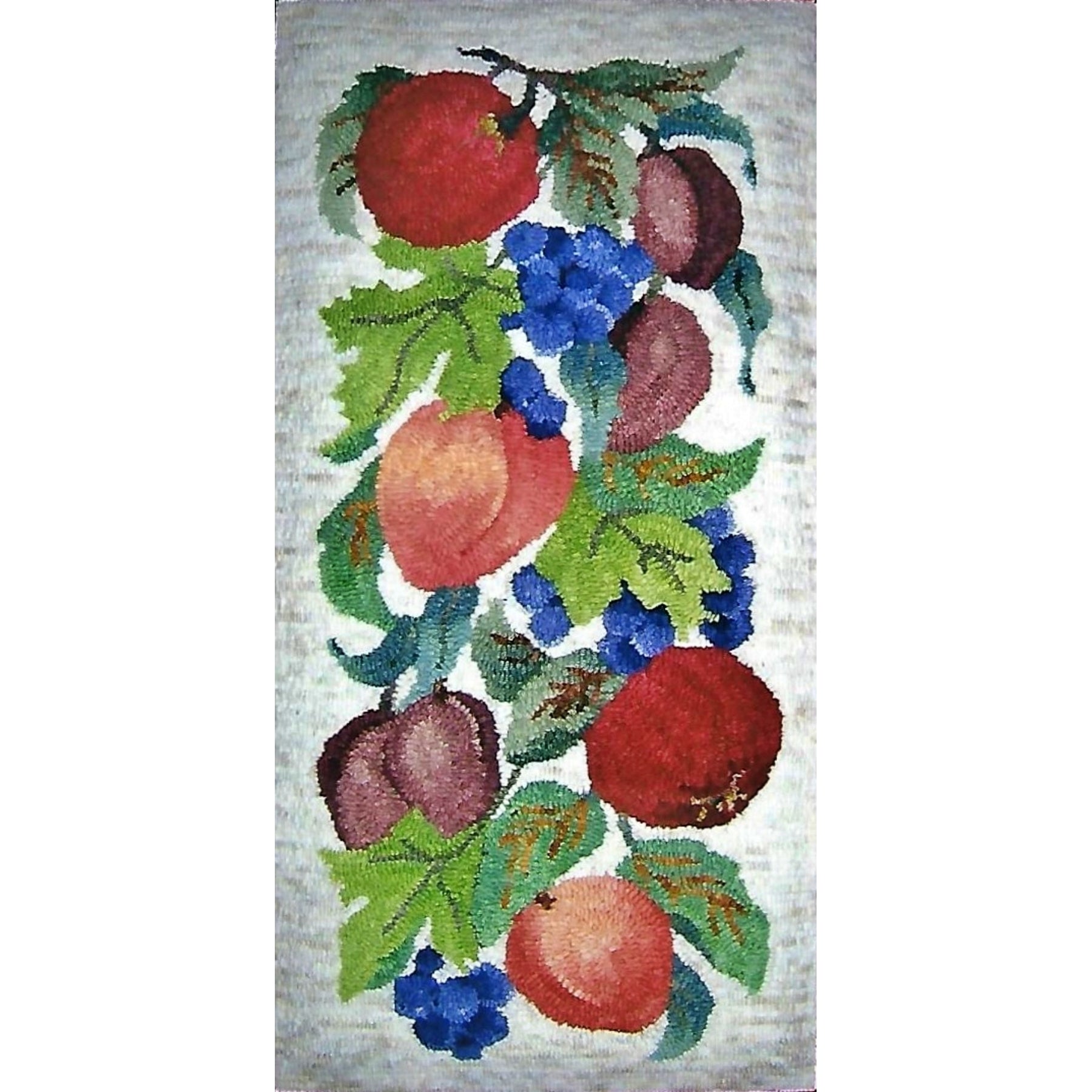 Fruit Panel, rug hooked by Joan Reckwerdt