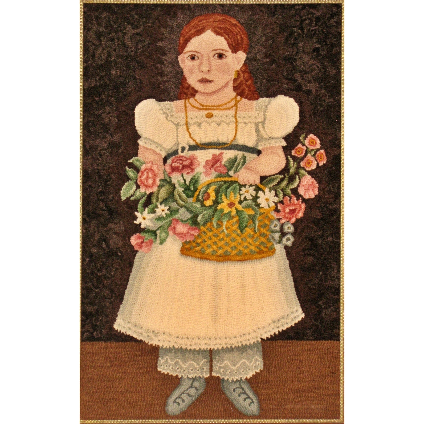 Country Girl, rug hooked by Linda Bell