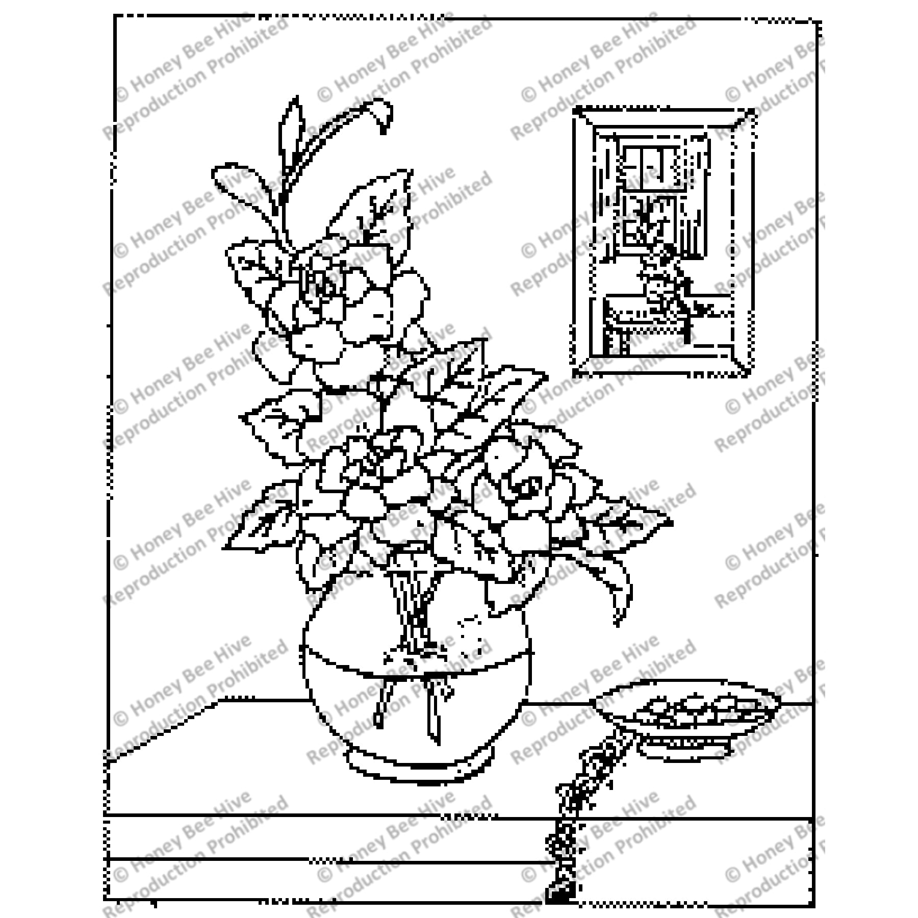 Frangrance, rug hooking pattern