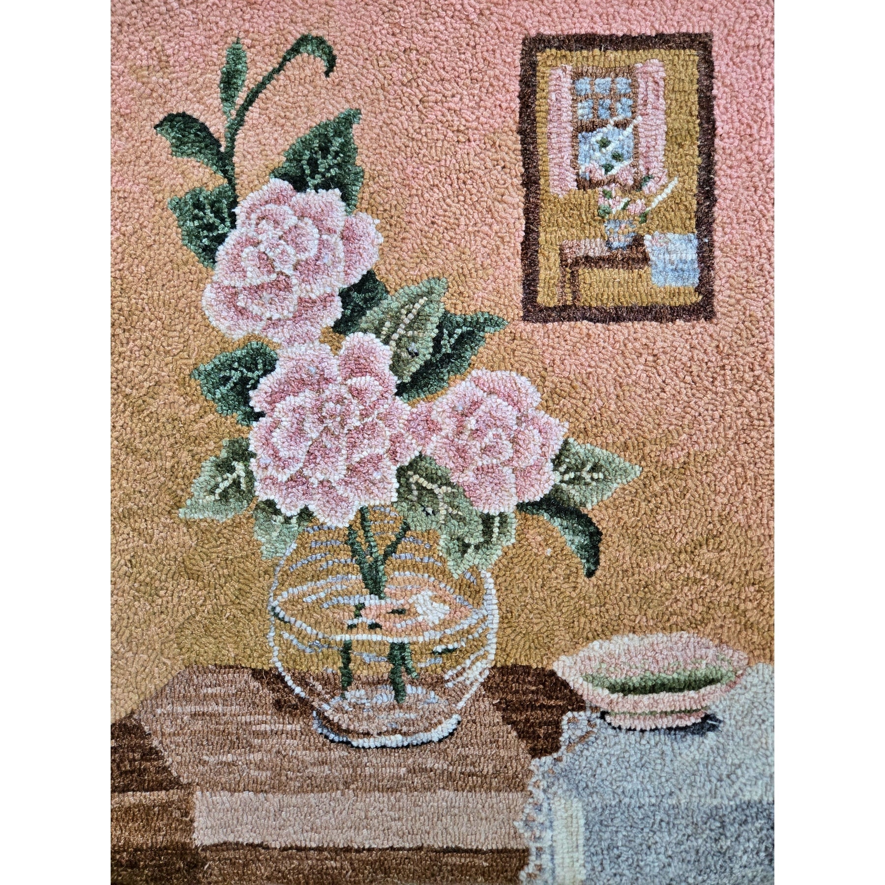 Frangrance, rug hooked by Dawn Hebert