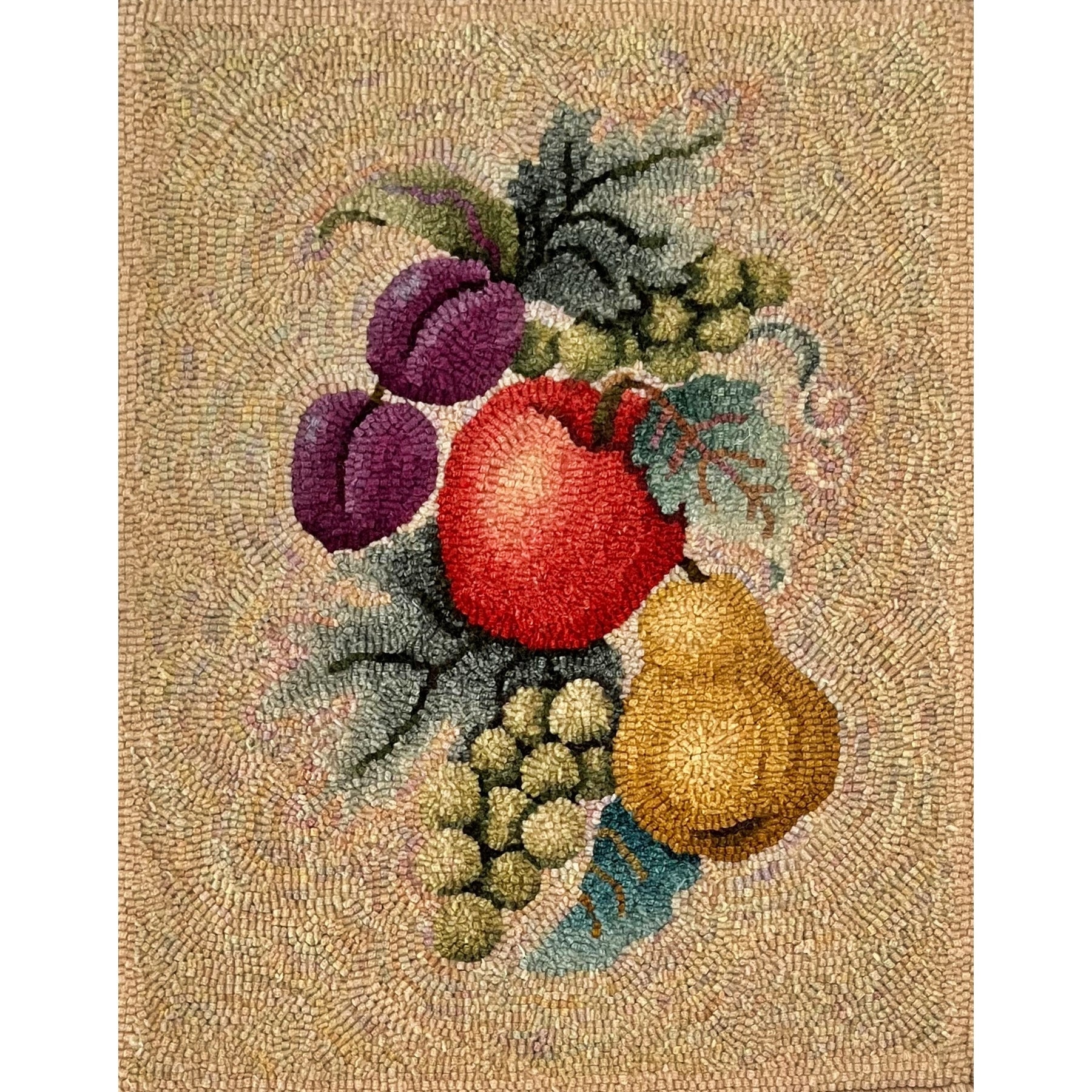 Fruit, rug hooked by Akiko Nishi
