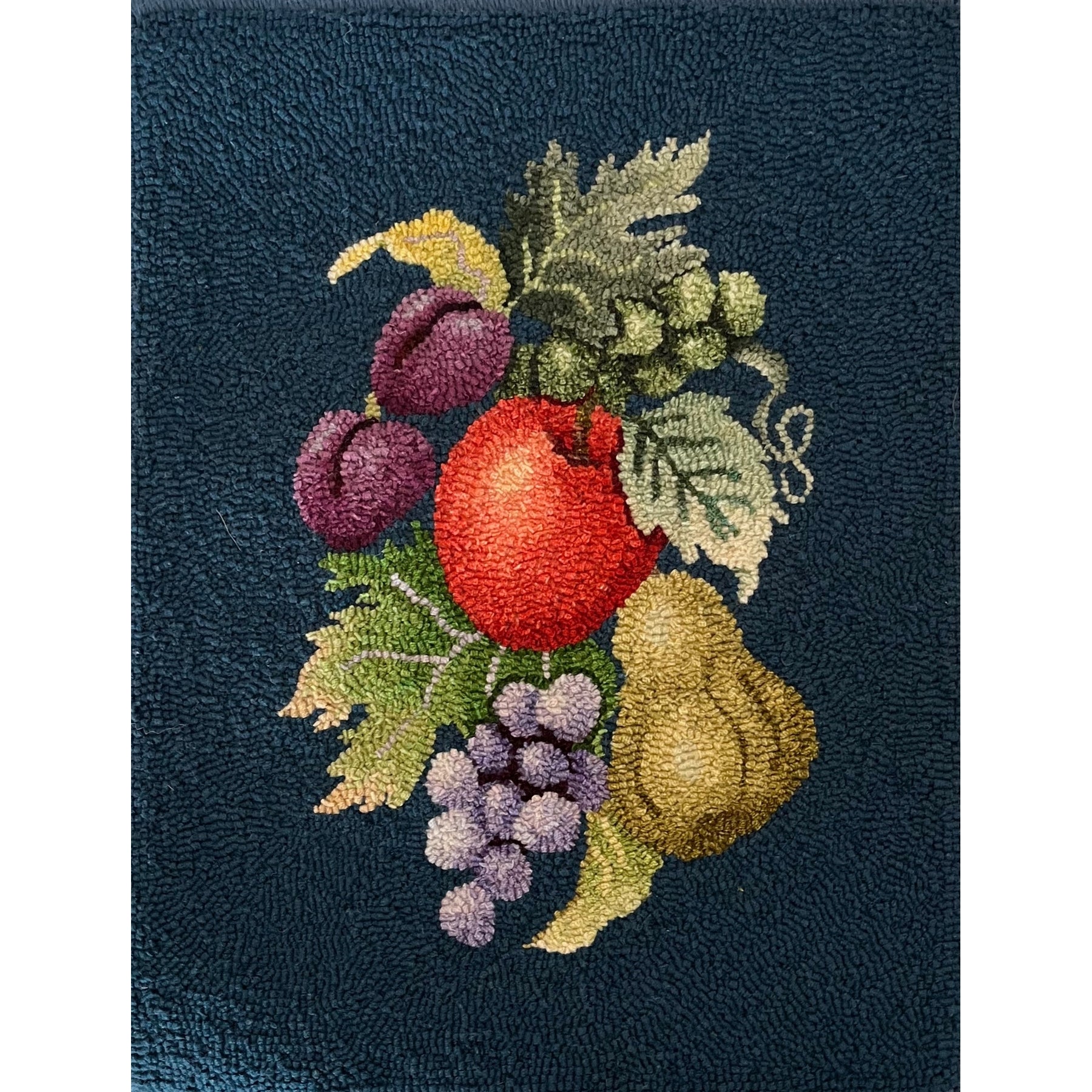 Fruit, rug hooked by Keiko Sano