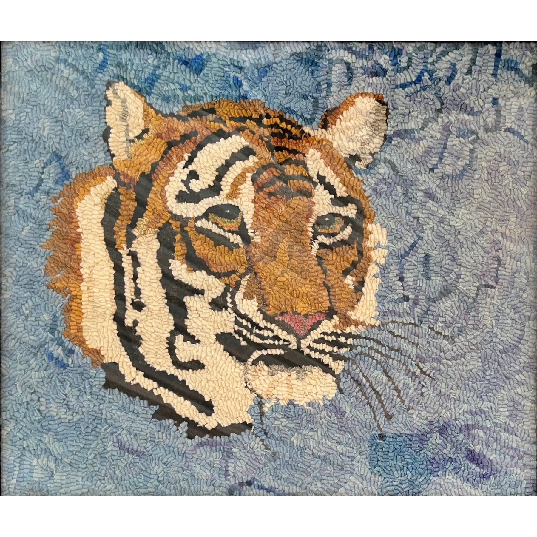 Tiger - Tiger, rug hooked by Kathleen Herbert