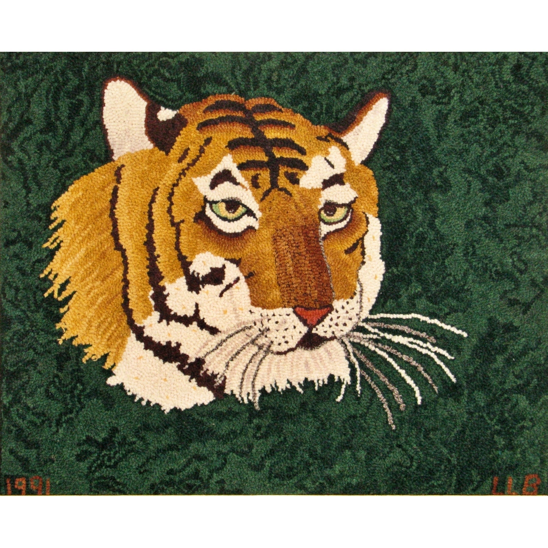 Tiger - Tiger, rug hooked by Linda Bell