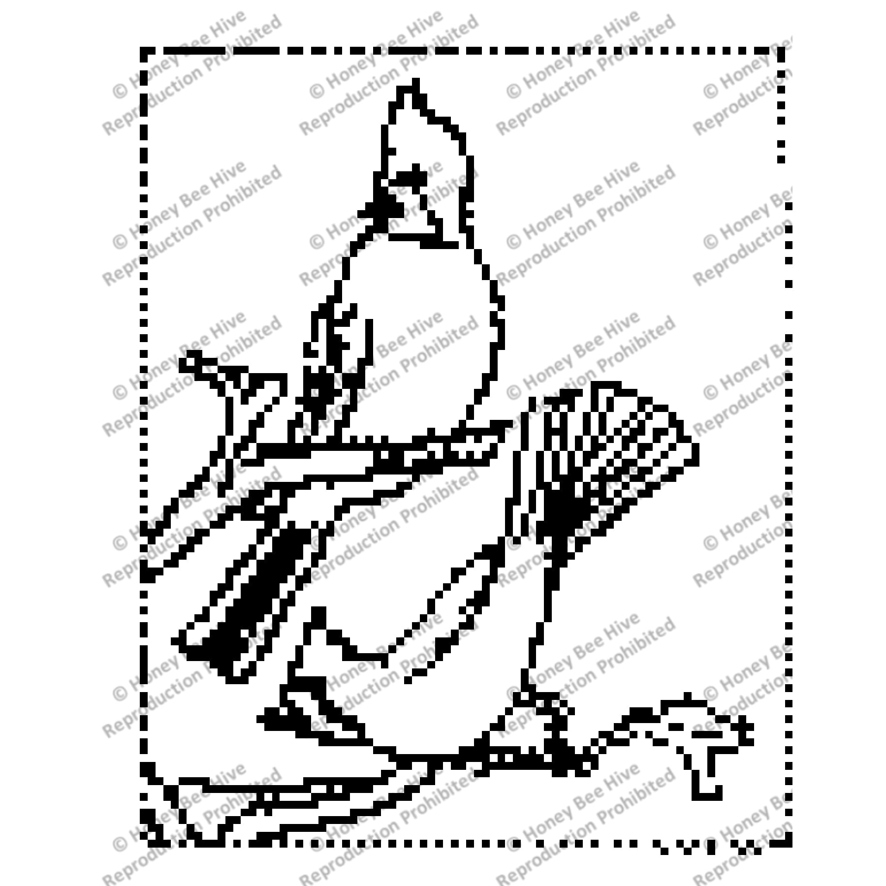 Cardinal, rug hooking pattern