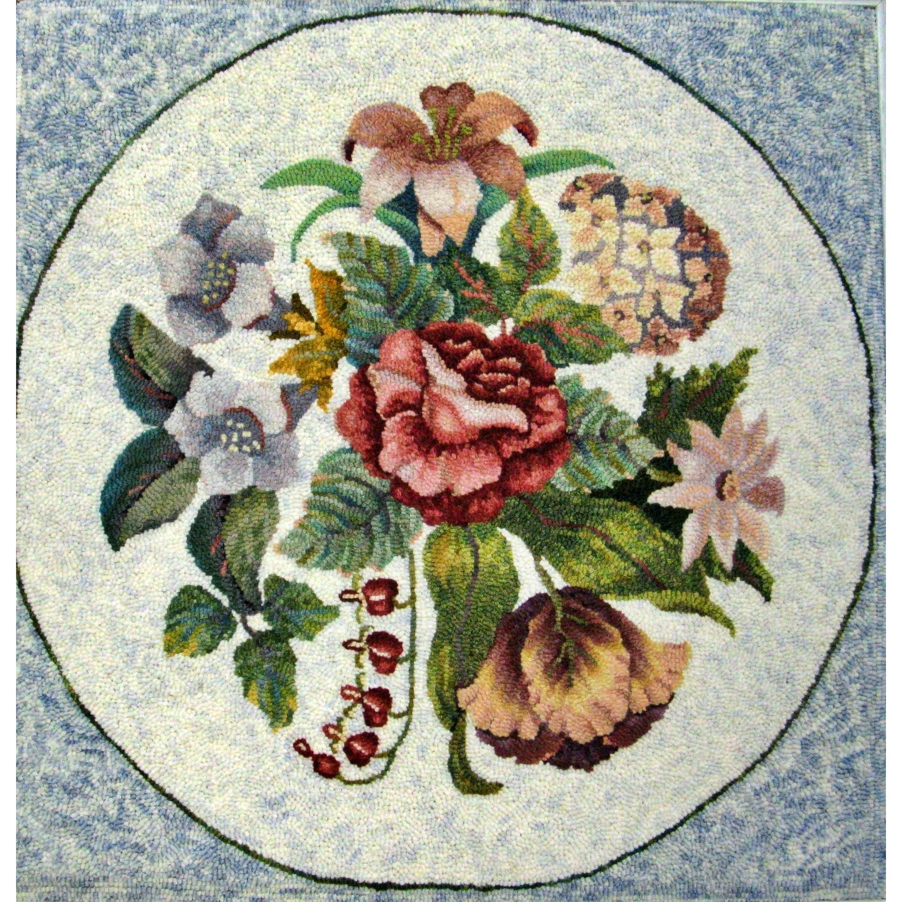 Be Mine, rug hooked by Linda Bell