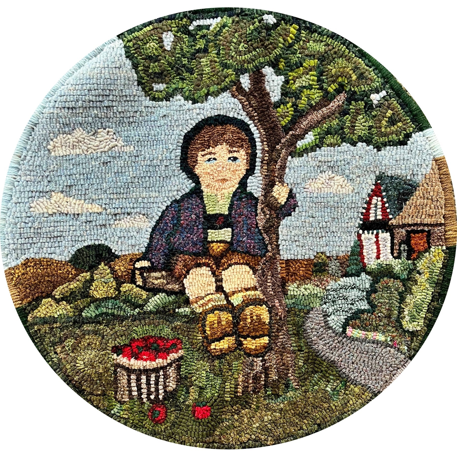 Granny's Boy, rug hooked by Julie Oles