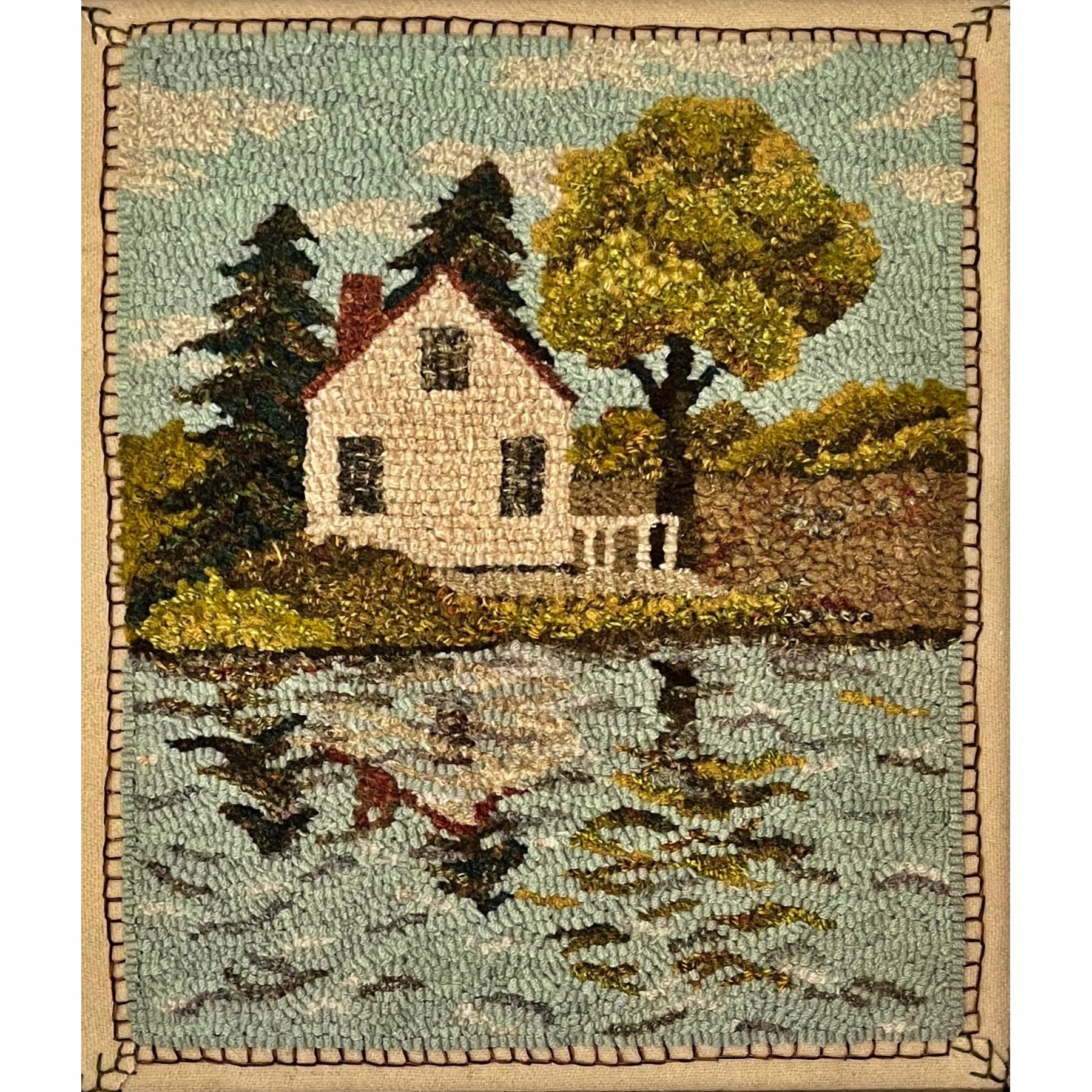 Daybreak, rug hooked by Patty Piek-Groth