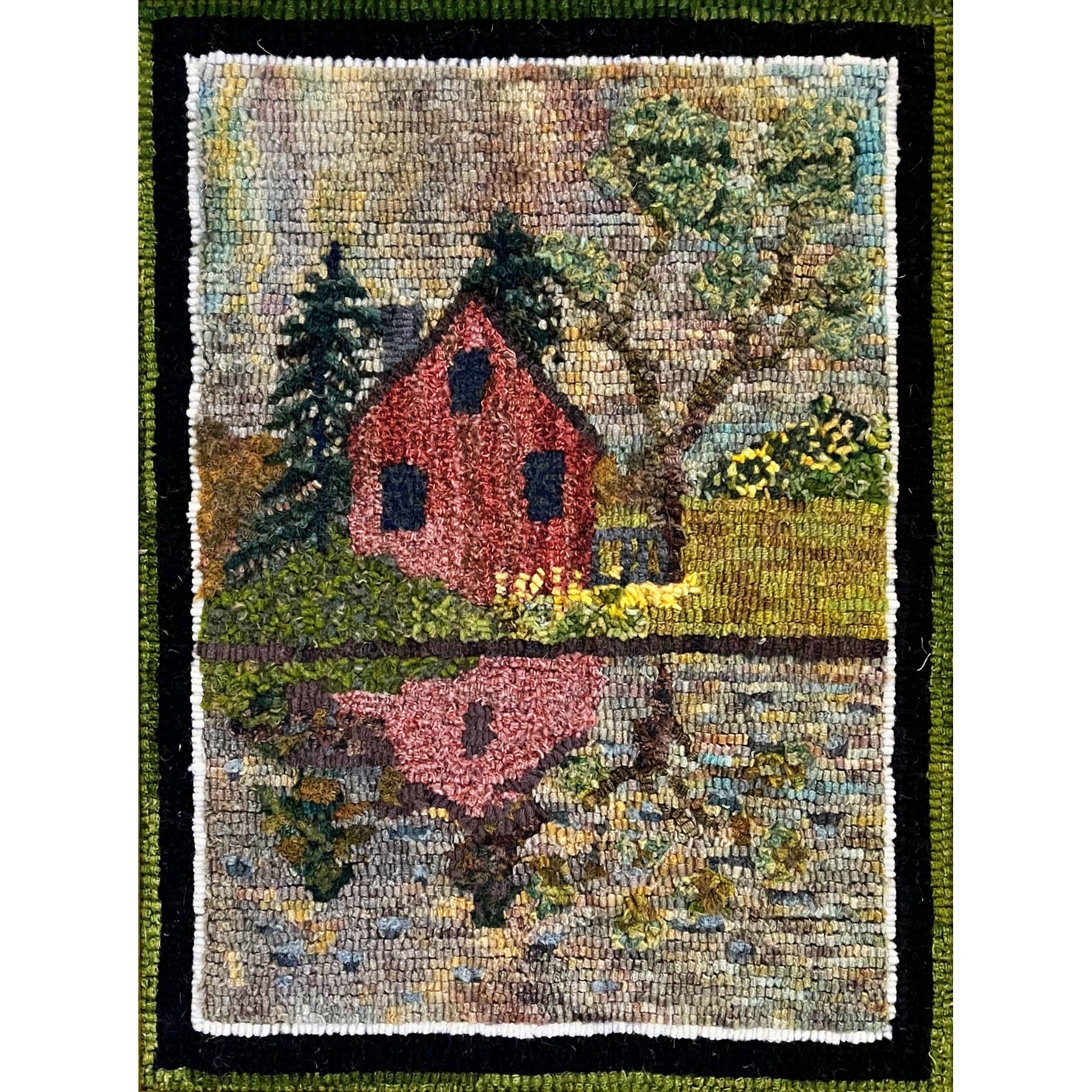 Daybreak, rug hooked by Silvia Burk