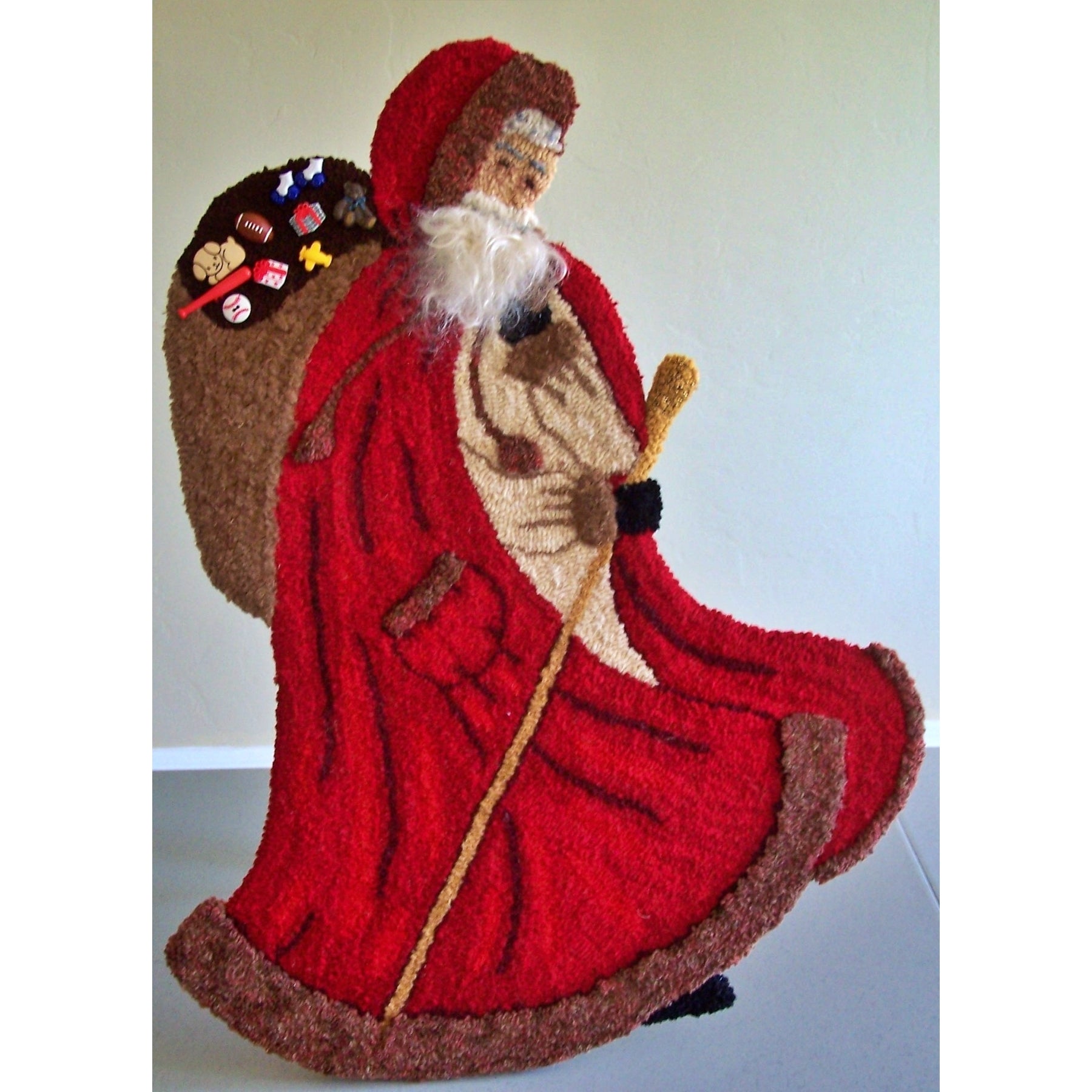 St Nicholas, rug hooked by Kathryn Fleming Kovaric