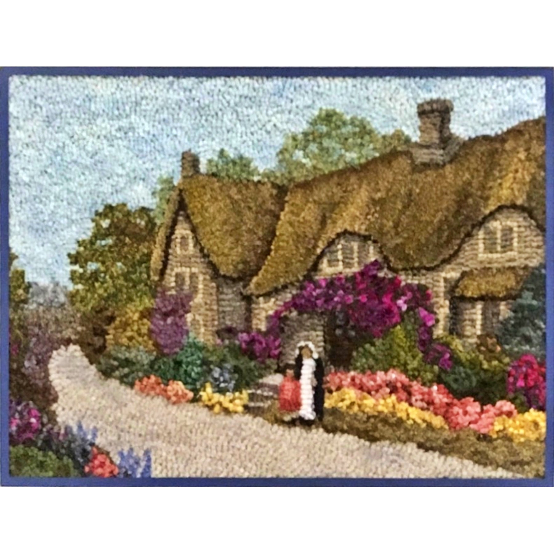 Devonshire Cottage, rug hooked by Joyce DiGregorio
