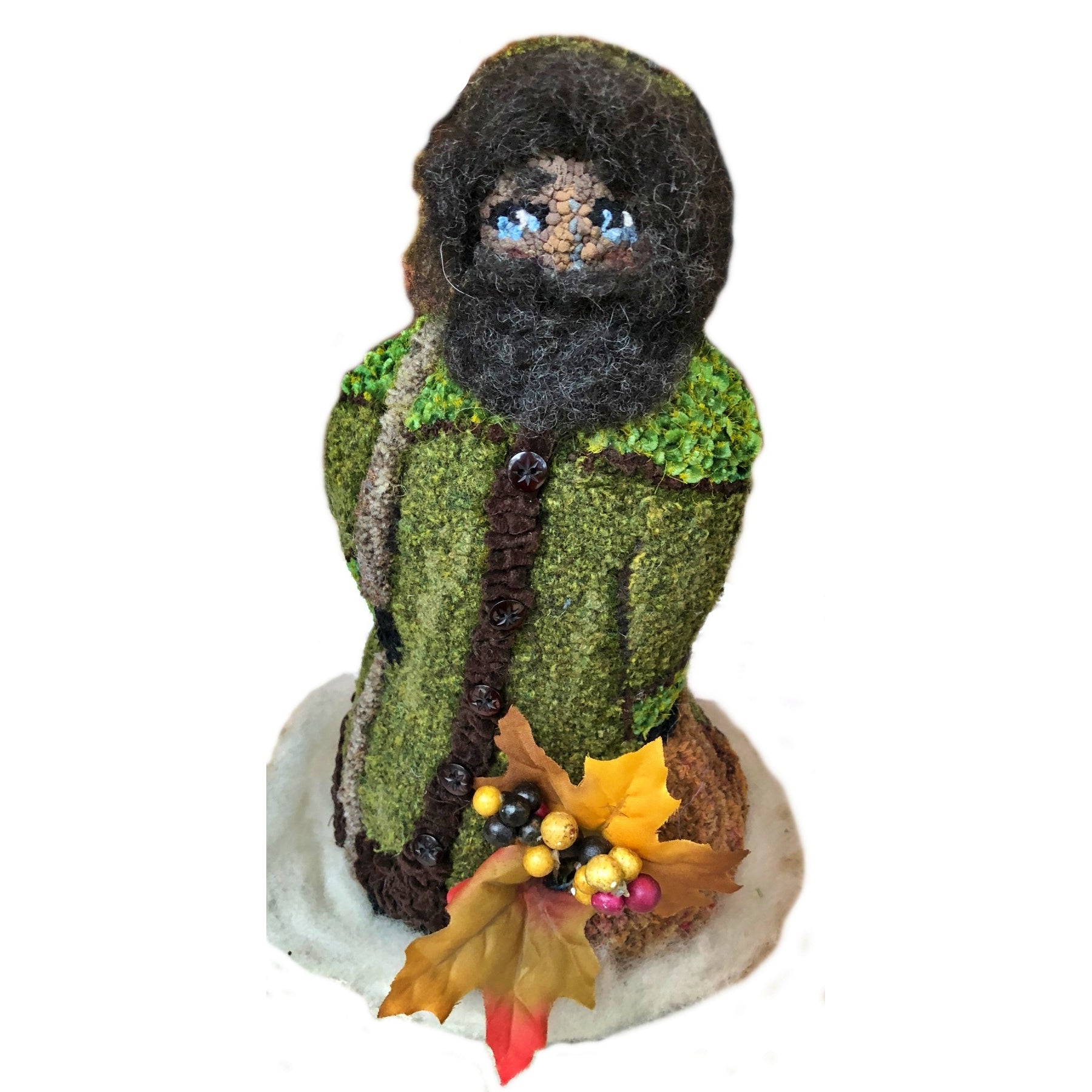 Stuff-Able Santa, rug hooked by Sheri Matz