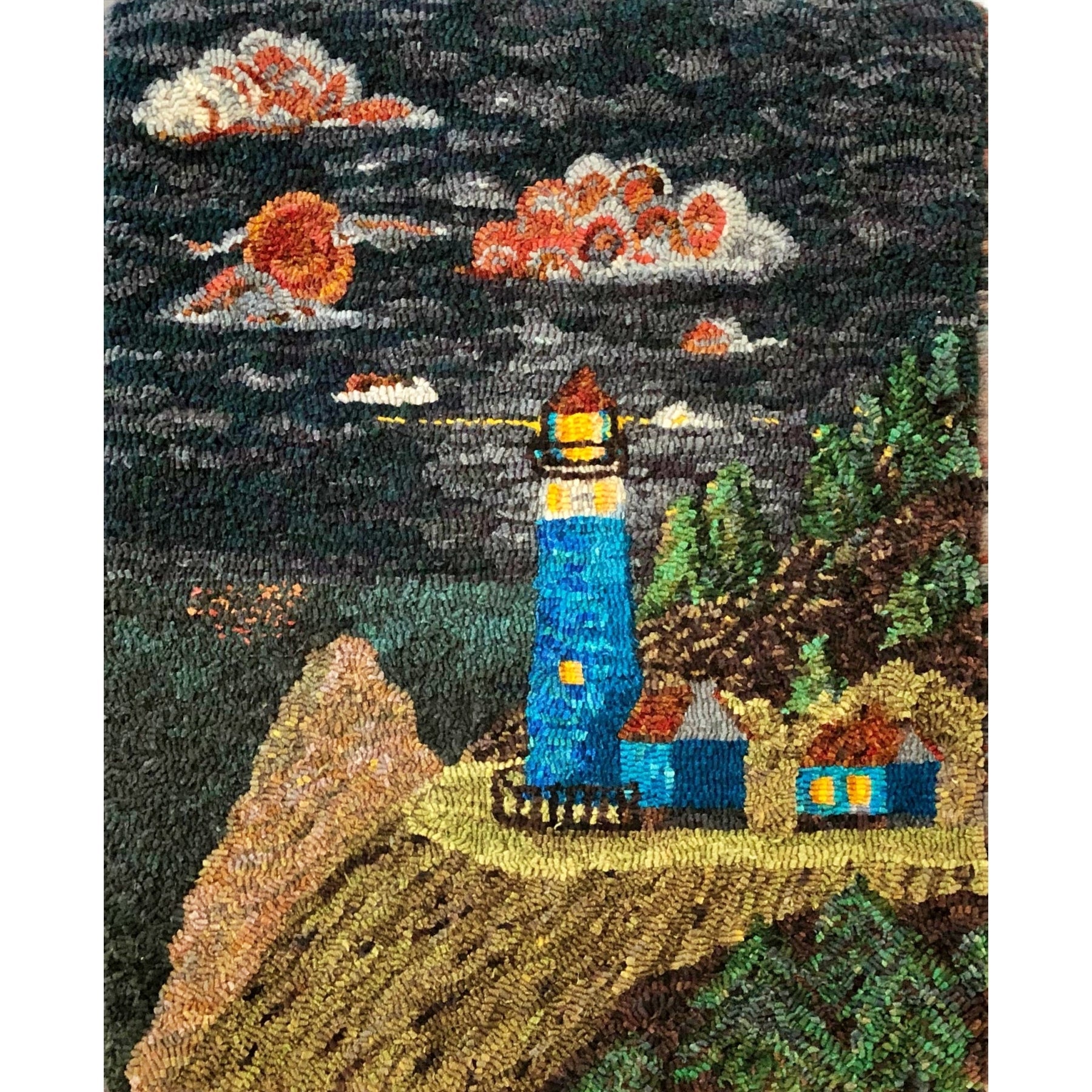 Rug Hooking Pattern: Florence, Oregon (P861) | Honey Bee Hive Rug