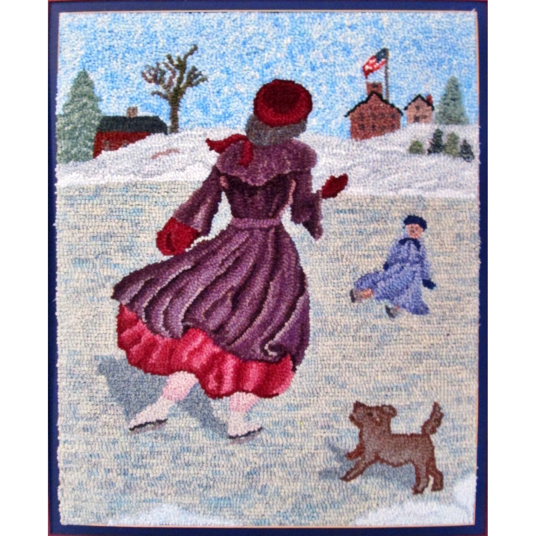 Old Fashion Fun, rug hooked by Connie Bradley