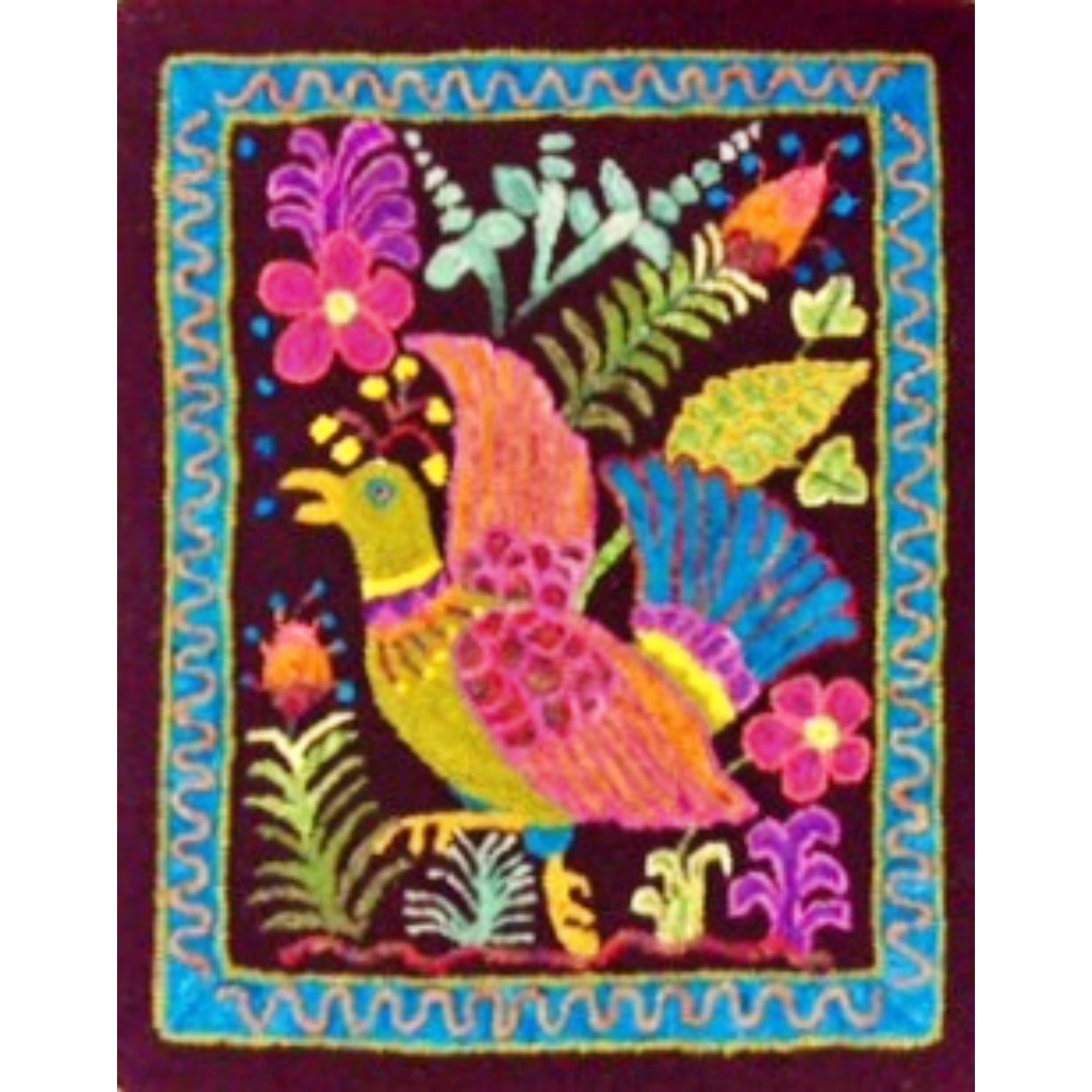 Oh Joyful Color, rug hooked by Nancy Jewett