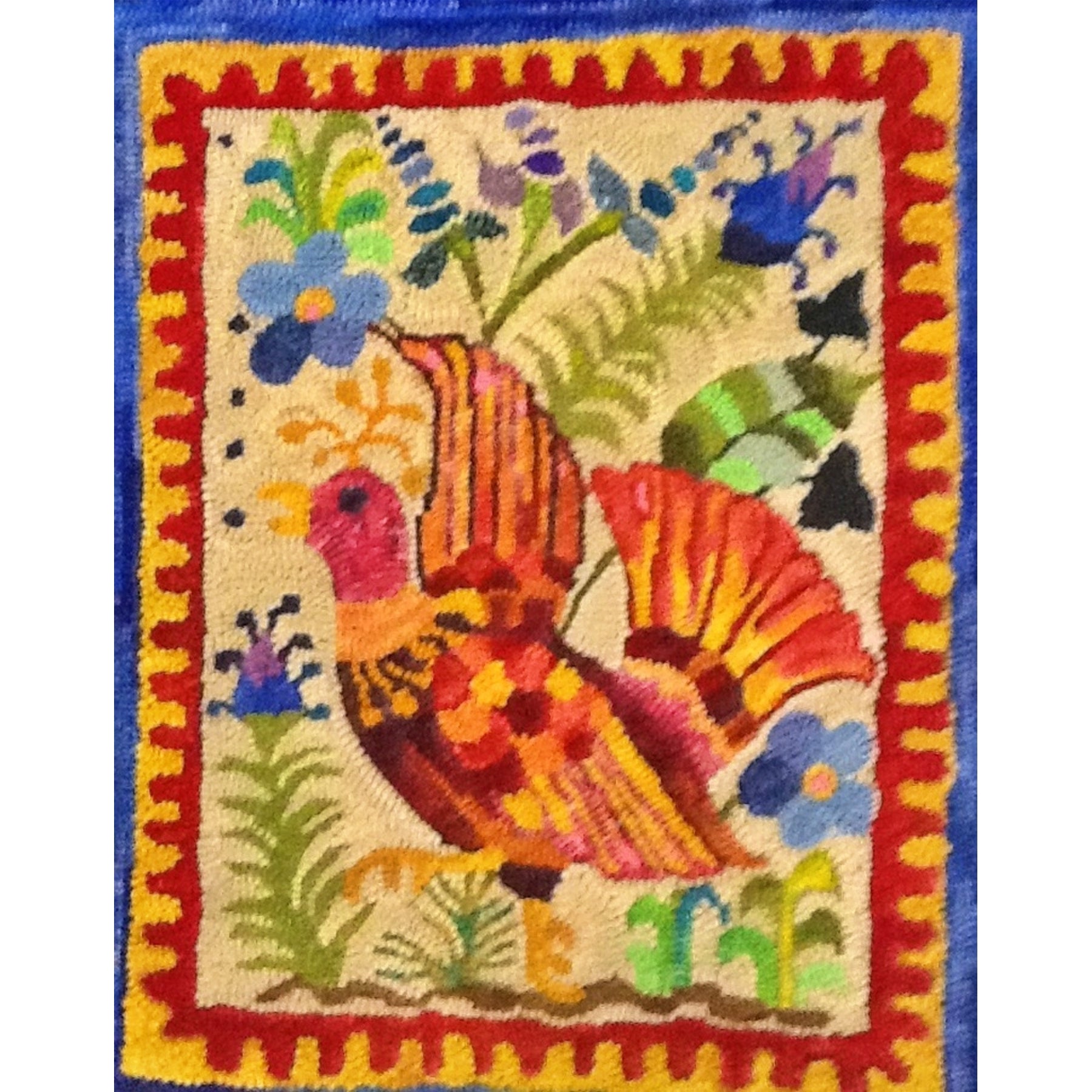 Oh Joyful Color, rug hooked by Ania Knap