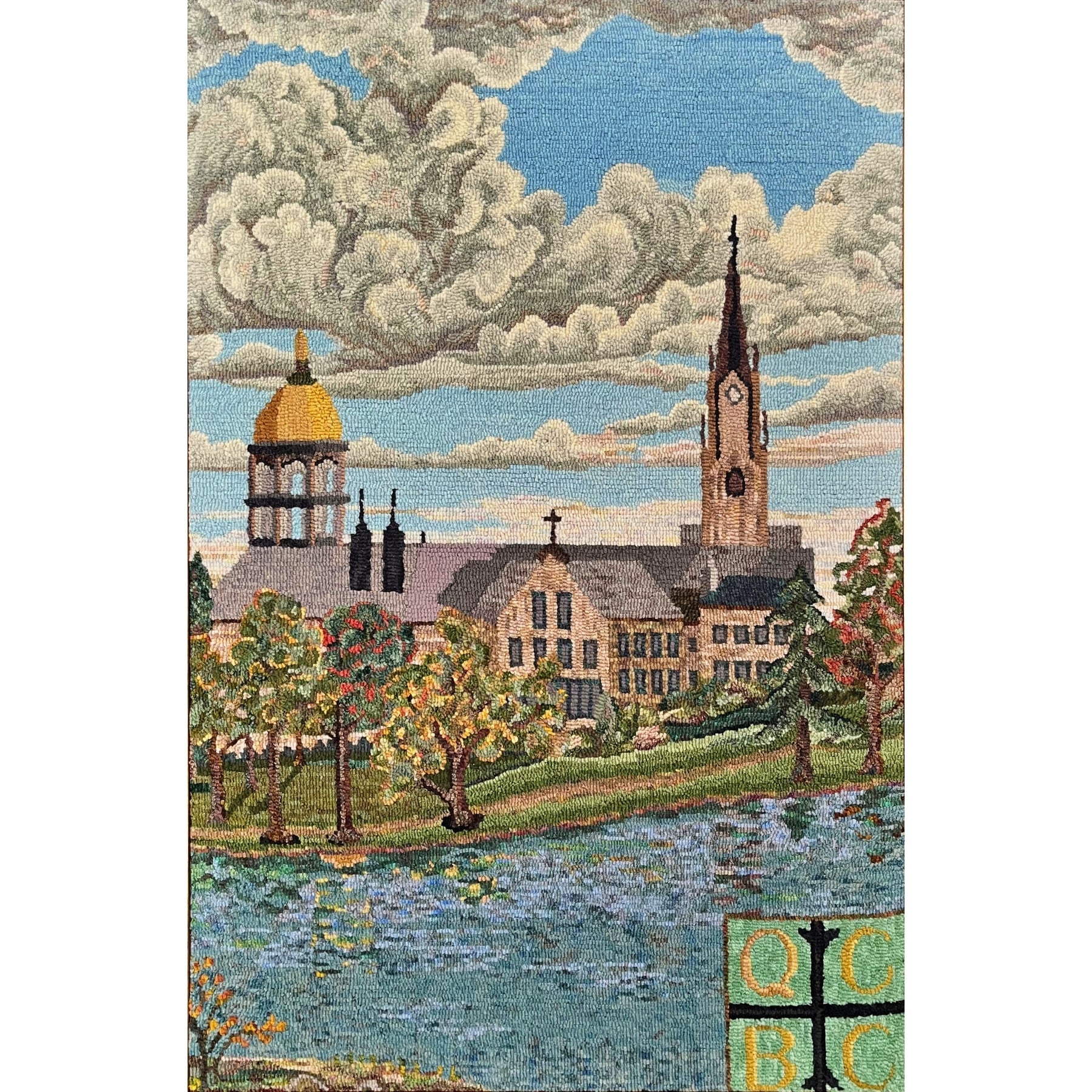 Notre Dame University, rug hooked by Jane McGown Flynn