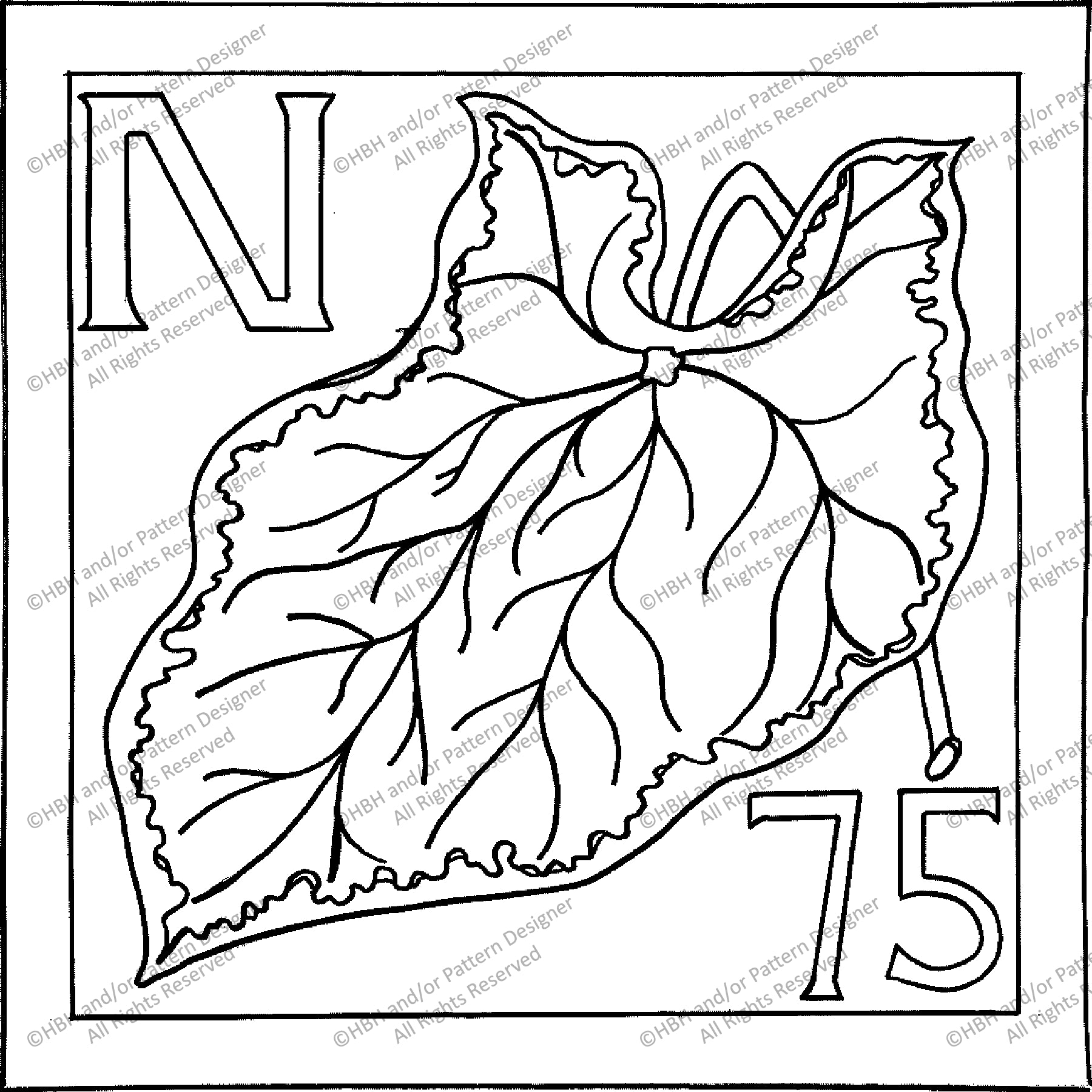Publick House Coleus - Northern McGown 75th Anniversay Rug, rug hooking pattern