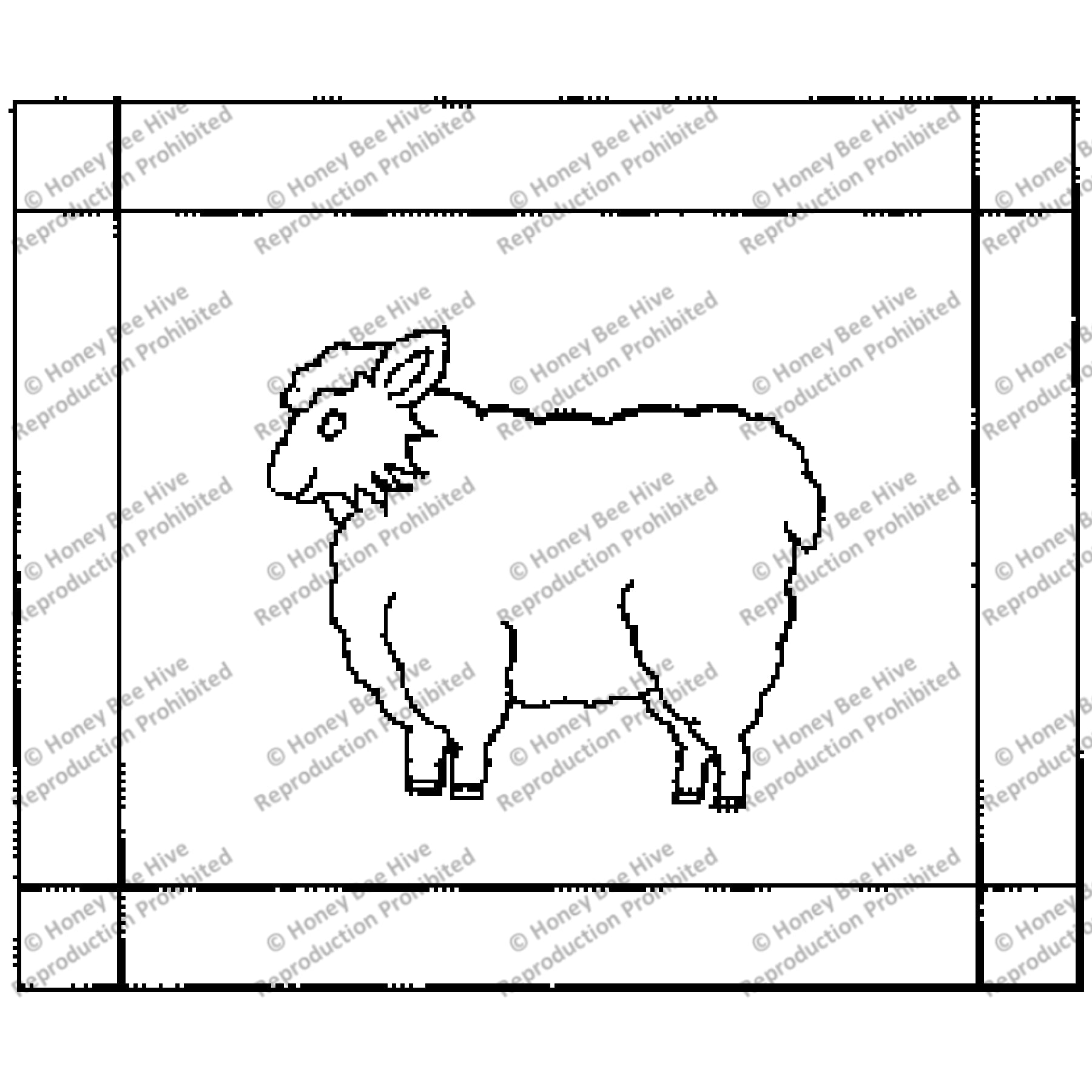 Wooly Bully, rug hooking pattern