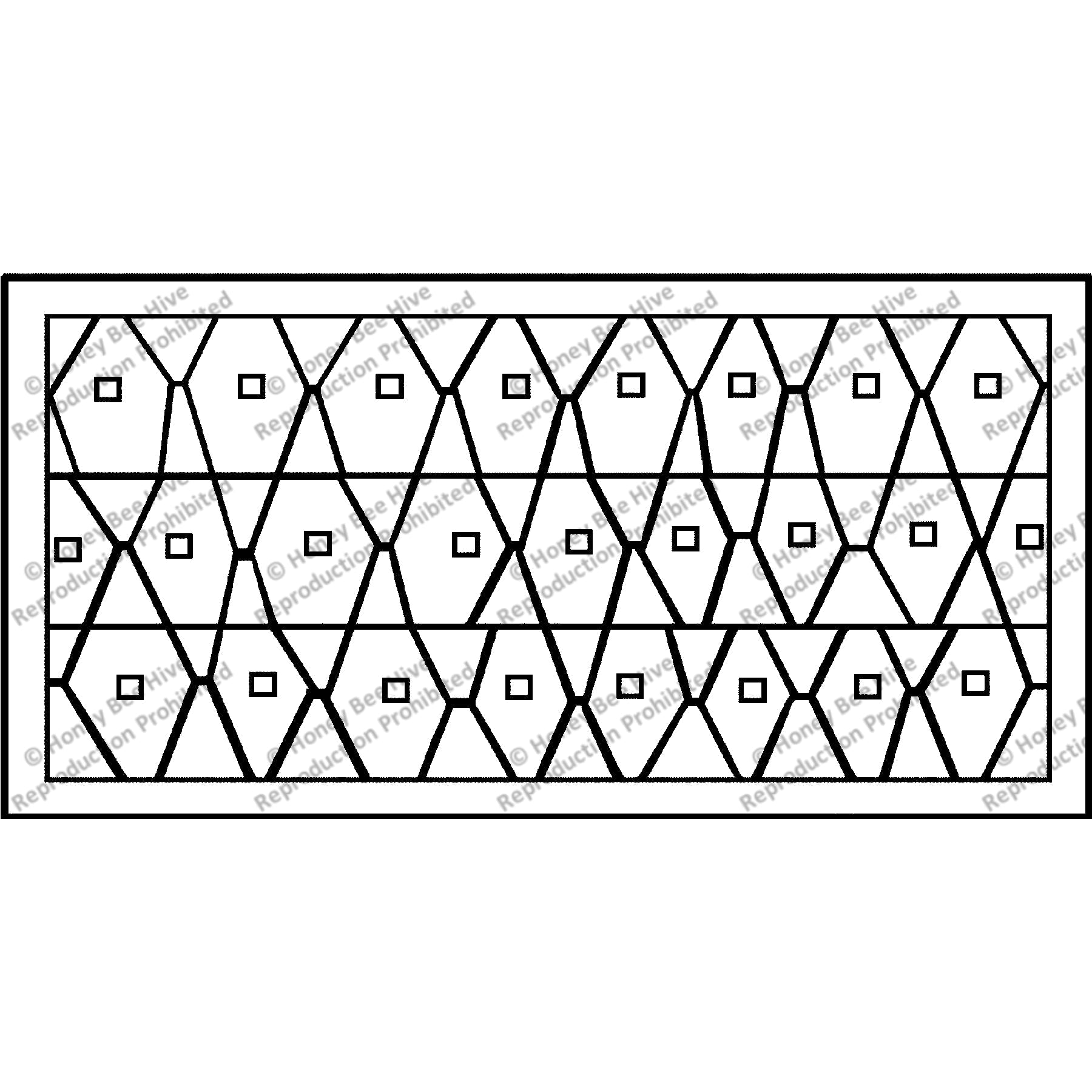 Tribal Geometric Windows, rug hooking pattern