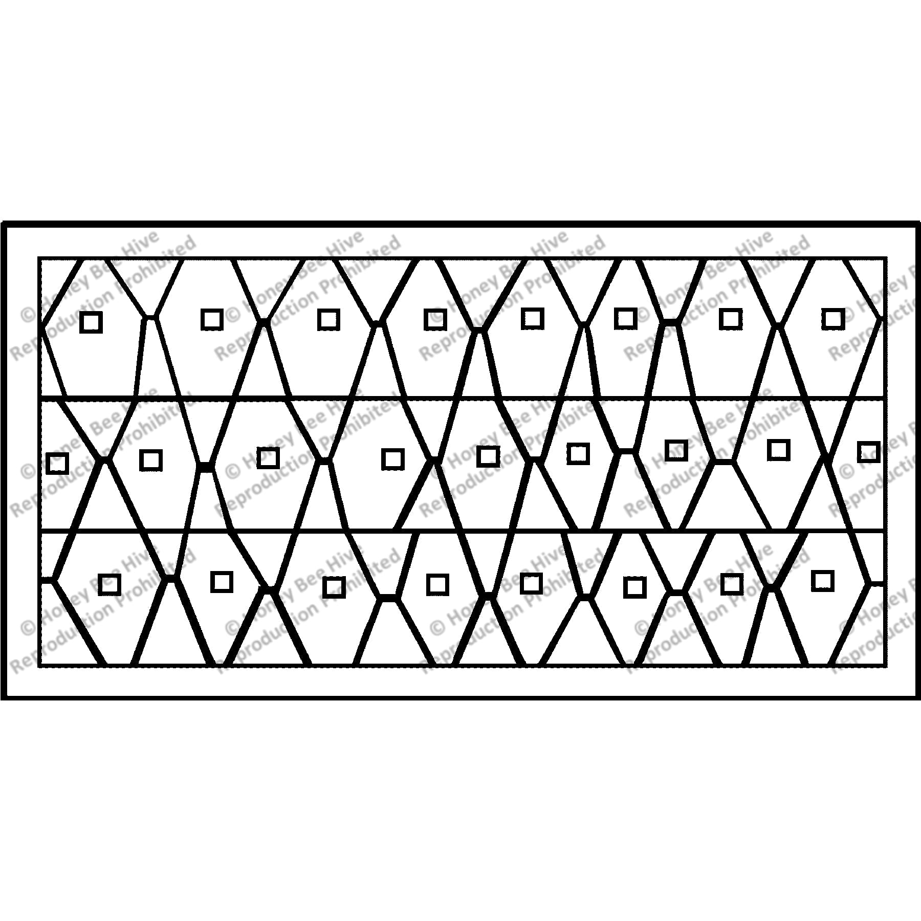 Tribal Geometric Windows, rug hooking pattern