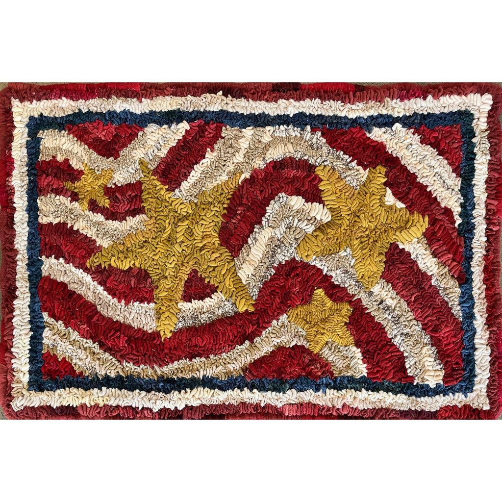 Hooked Rug Stars Rug Hooking Pattern: Star Wave (PR1019) | Honey Bee Hive Rug Hooking ...