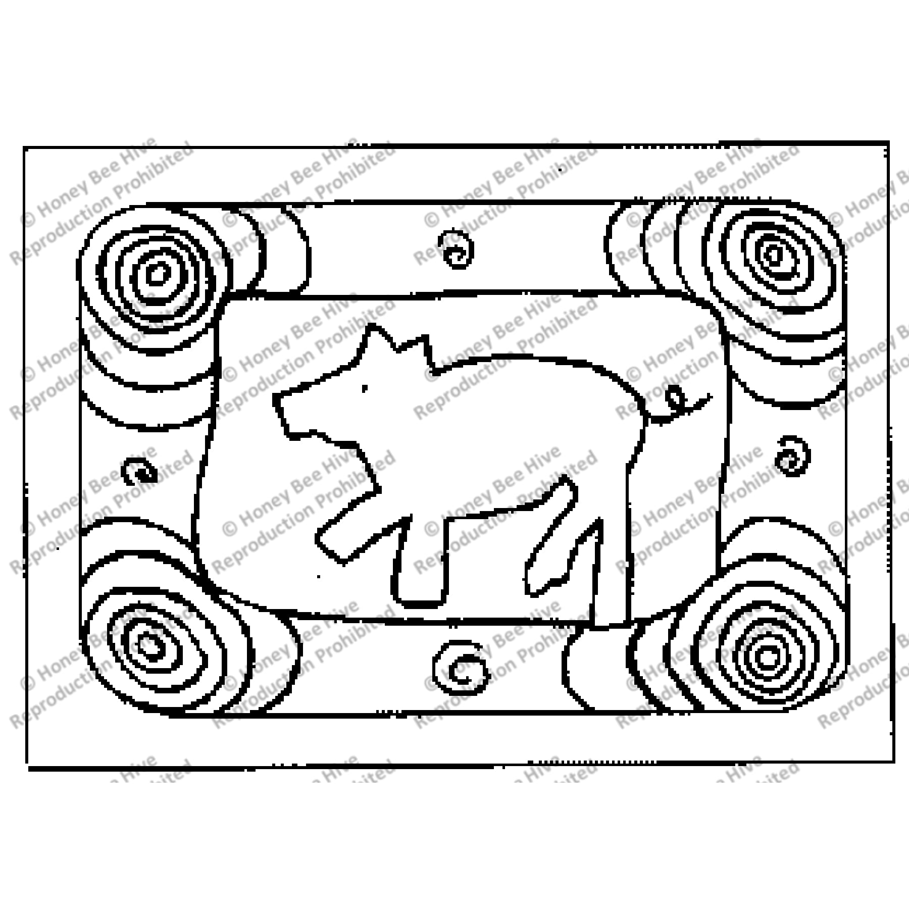 Jorge, rug hooking pattern