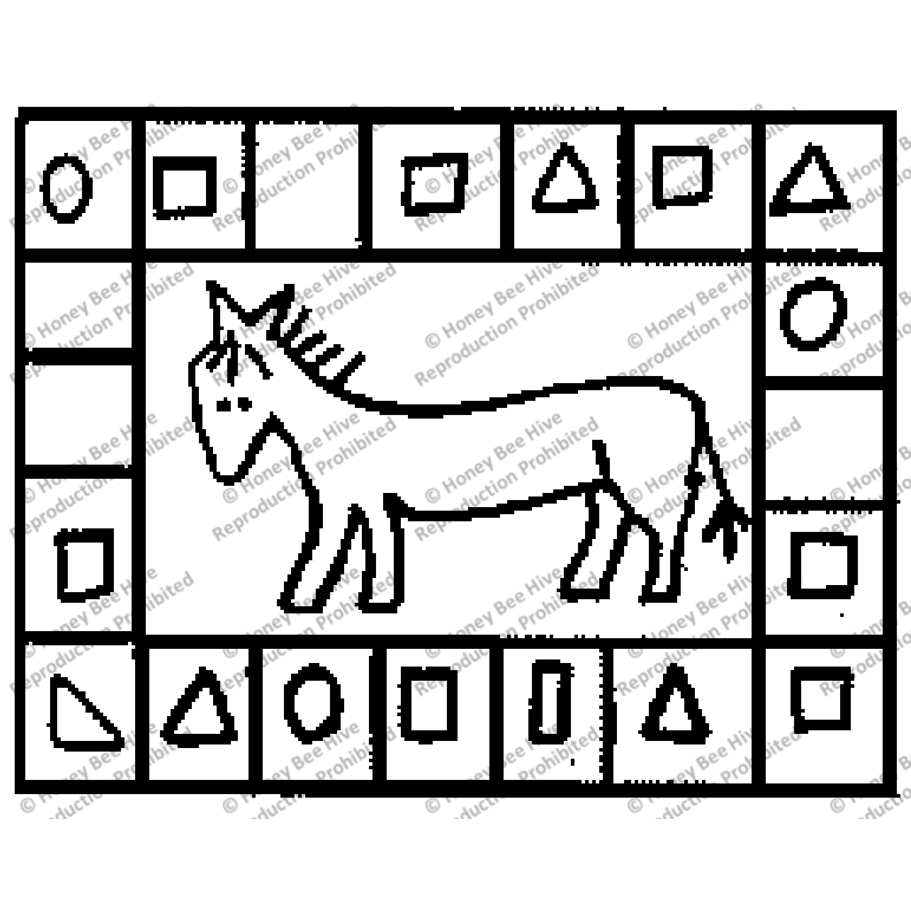 Shancho Steed, rug hooking pattern