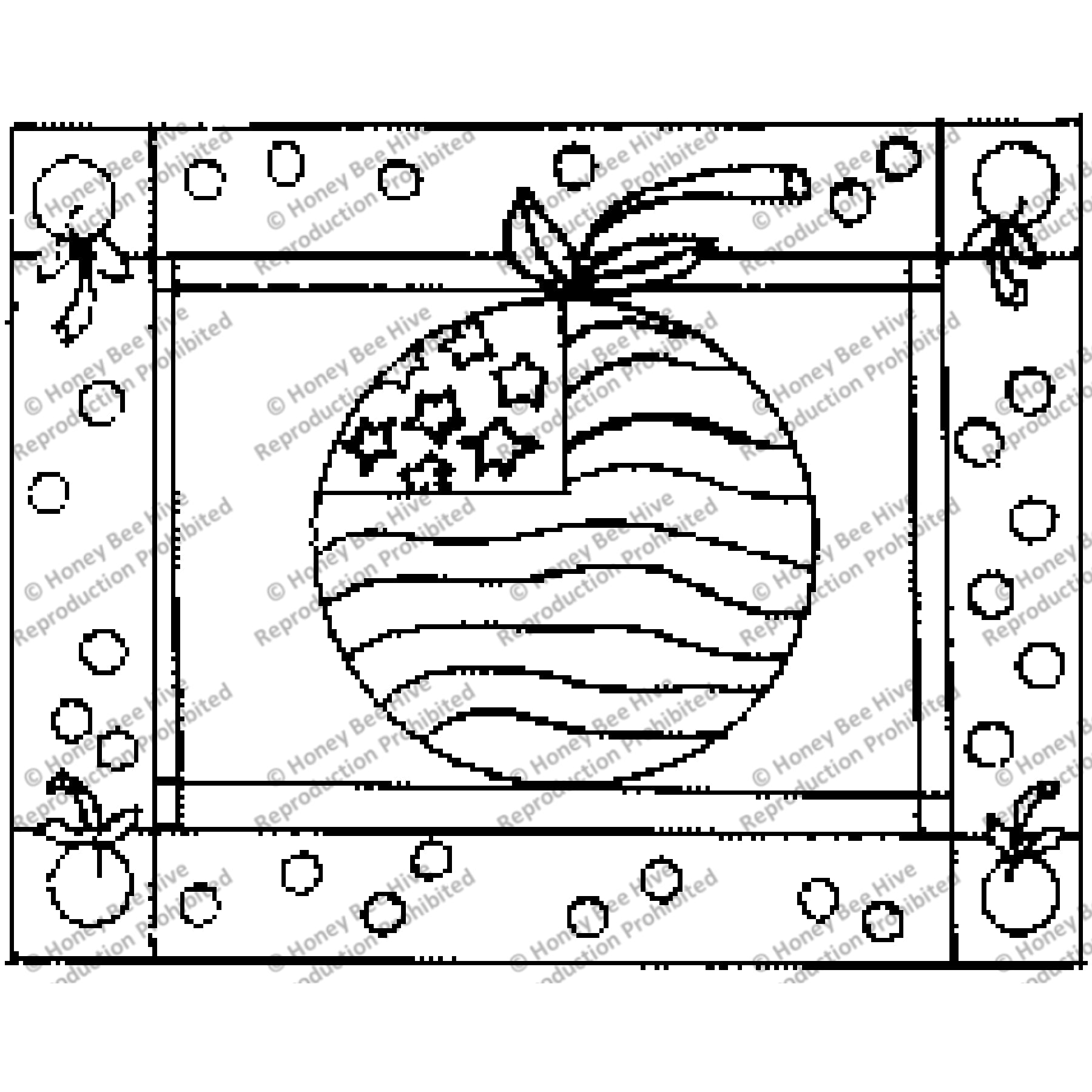 A Cherry World, rug hooking pattern