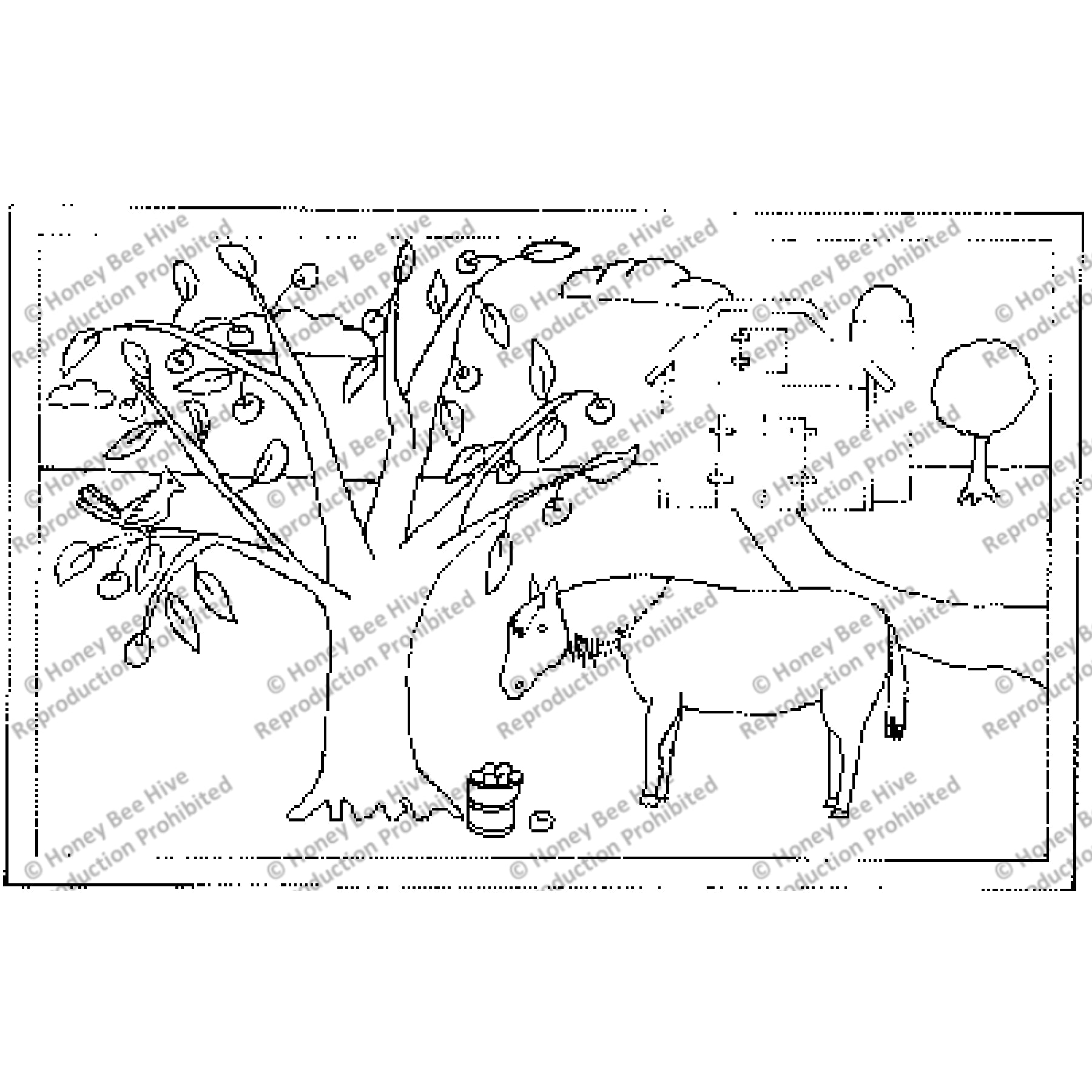 Mare Temptation, rug hooking pattern