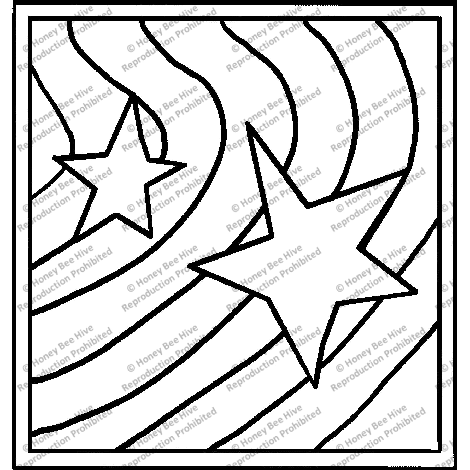 Star Wave, rug hooking pattern