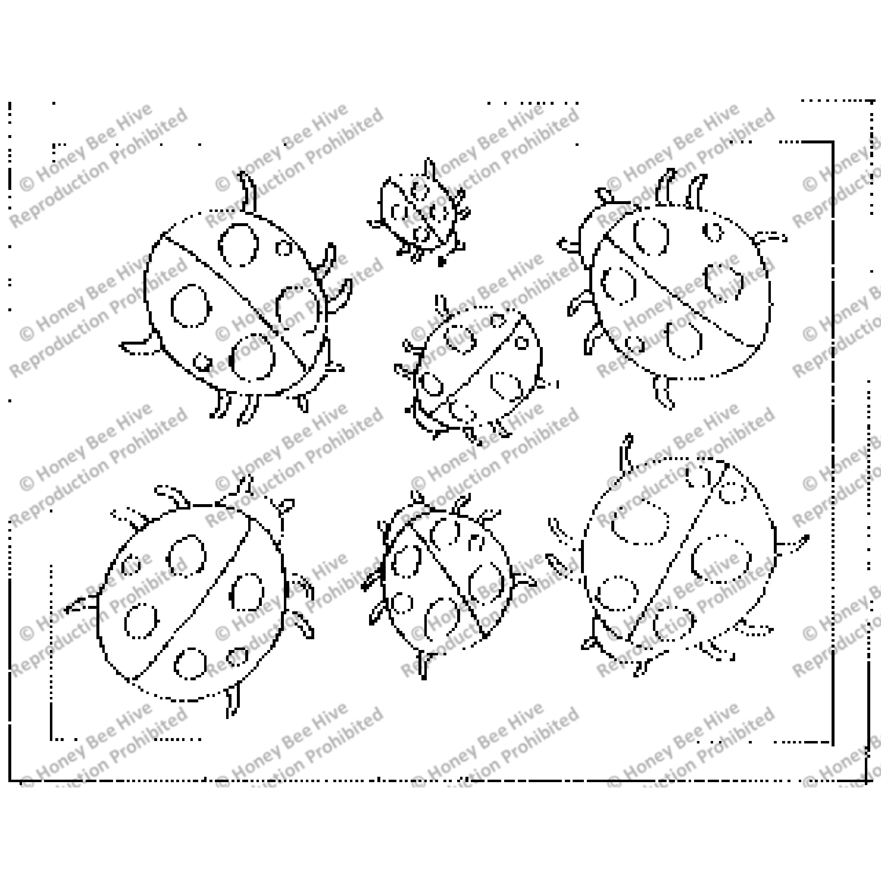 Lady Bug, rug hooking pattern